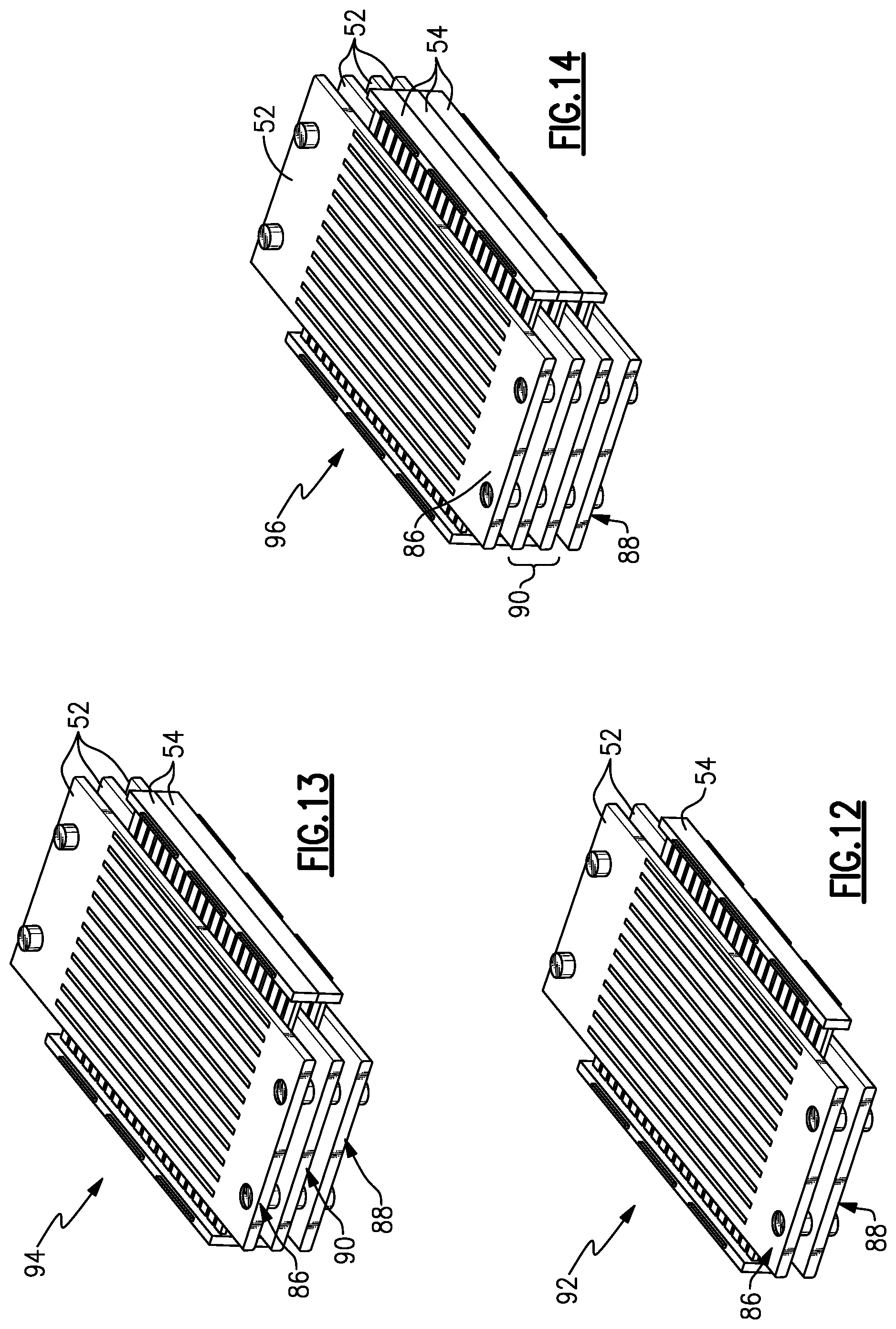 Patent US11781819 Figure 8 – Stackable core system for producing cast plate heat exchanger