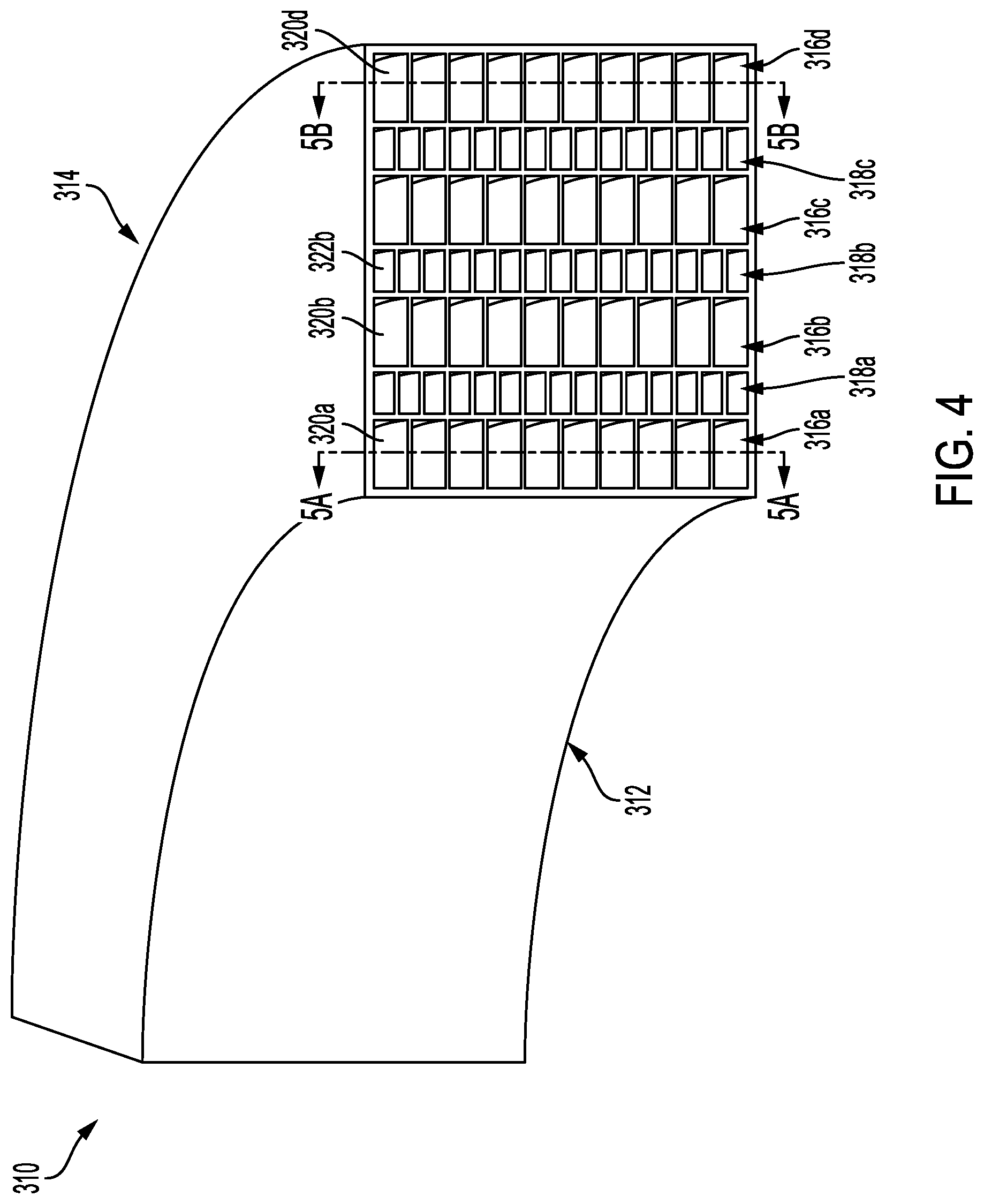 Patent US11781821 Figure 4 – Conformal heat exchanger passage features for improved flow distribution