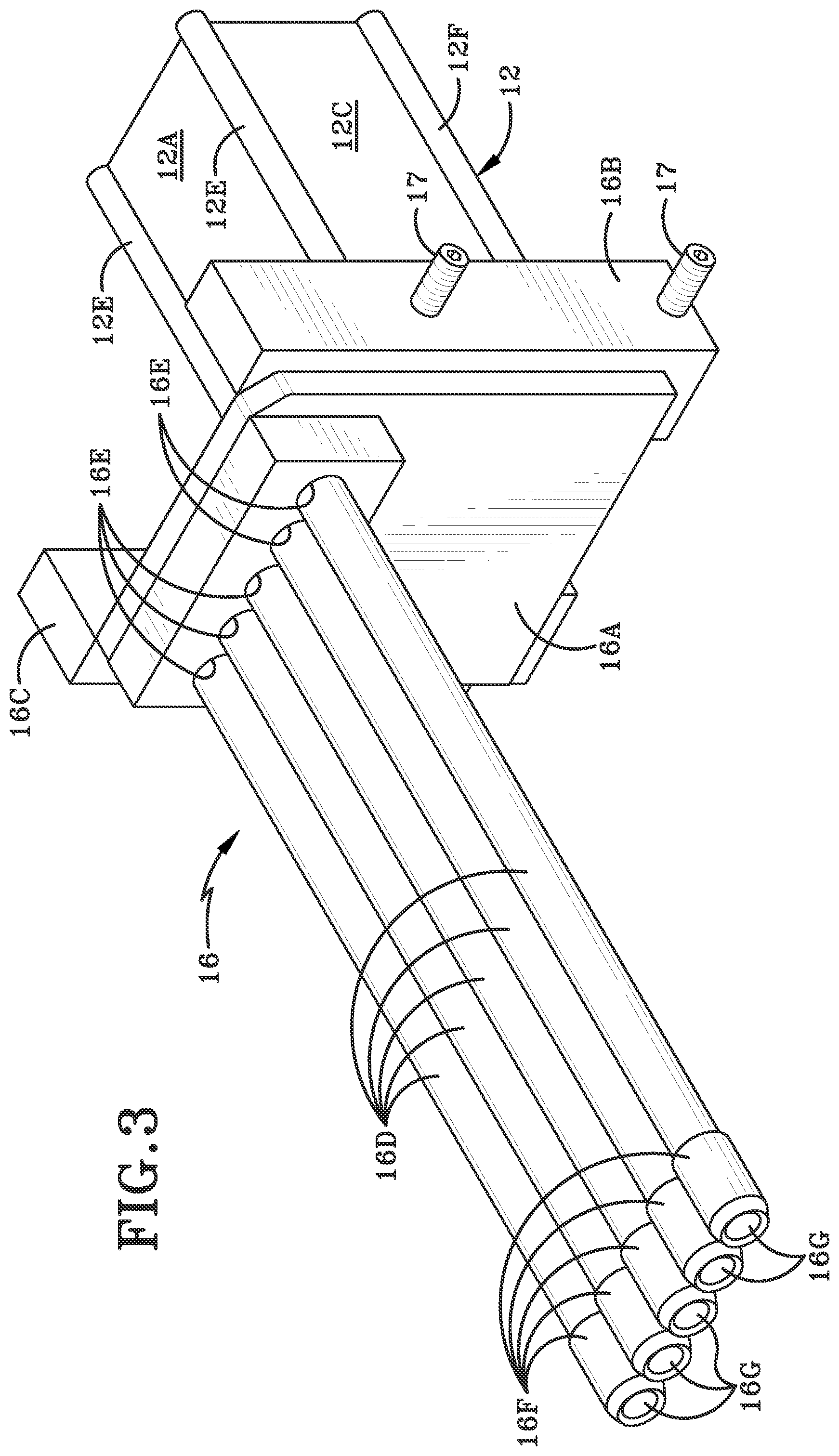 Patent US11781823 Figure 3 – Method of using a lance cleaning system with movable support