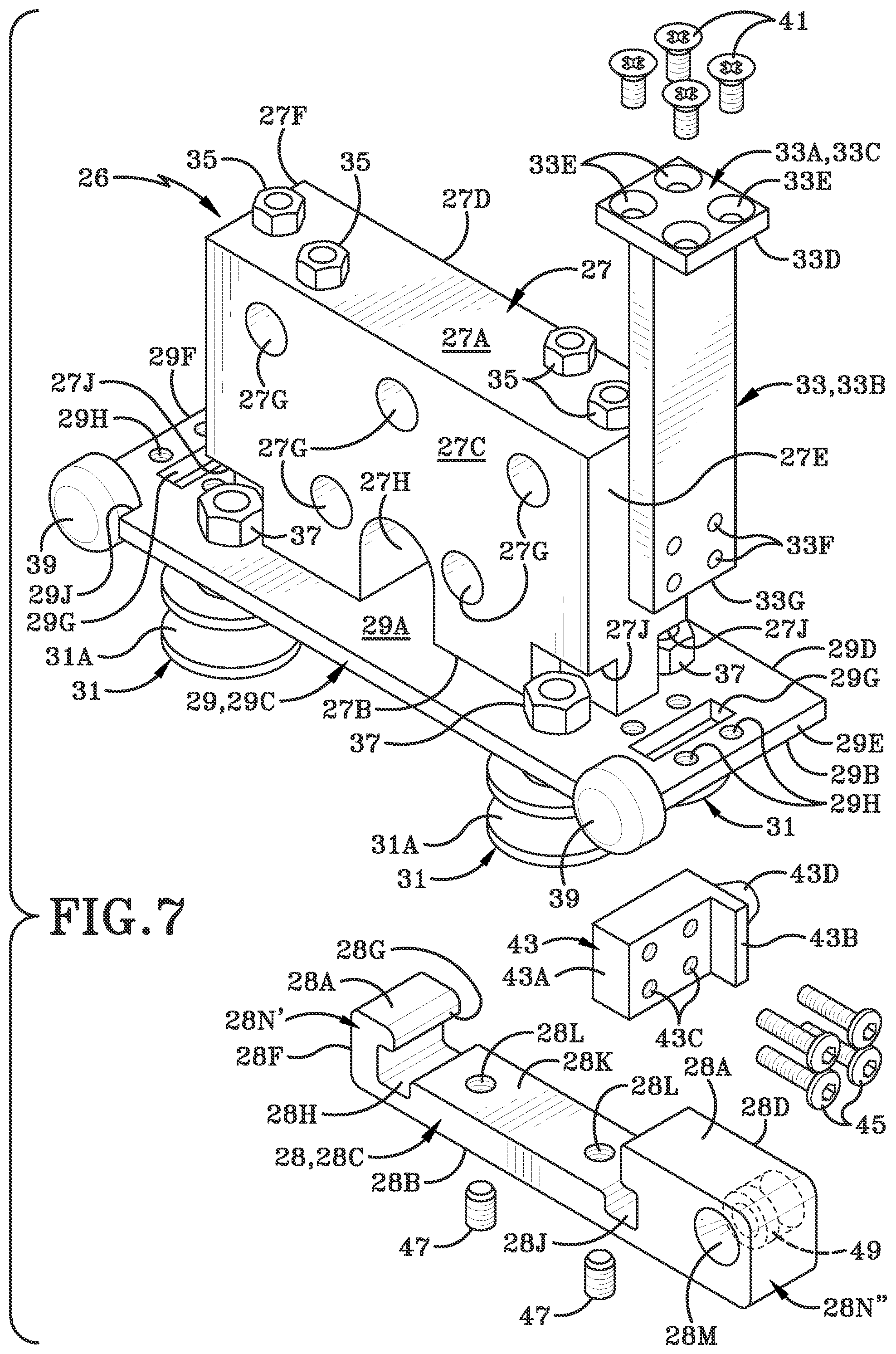 Patent US11781823 Figure 7 – Method of using a lance cleaning system with movable support