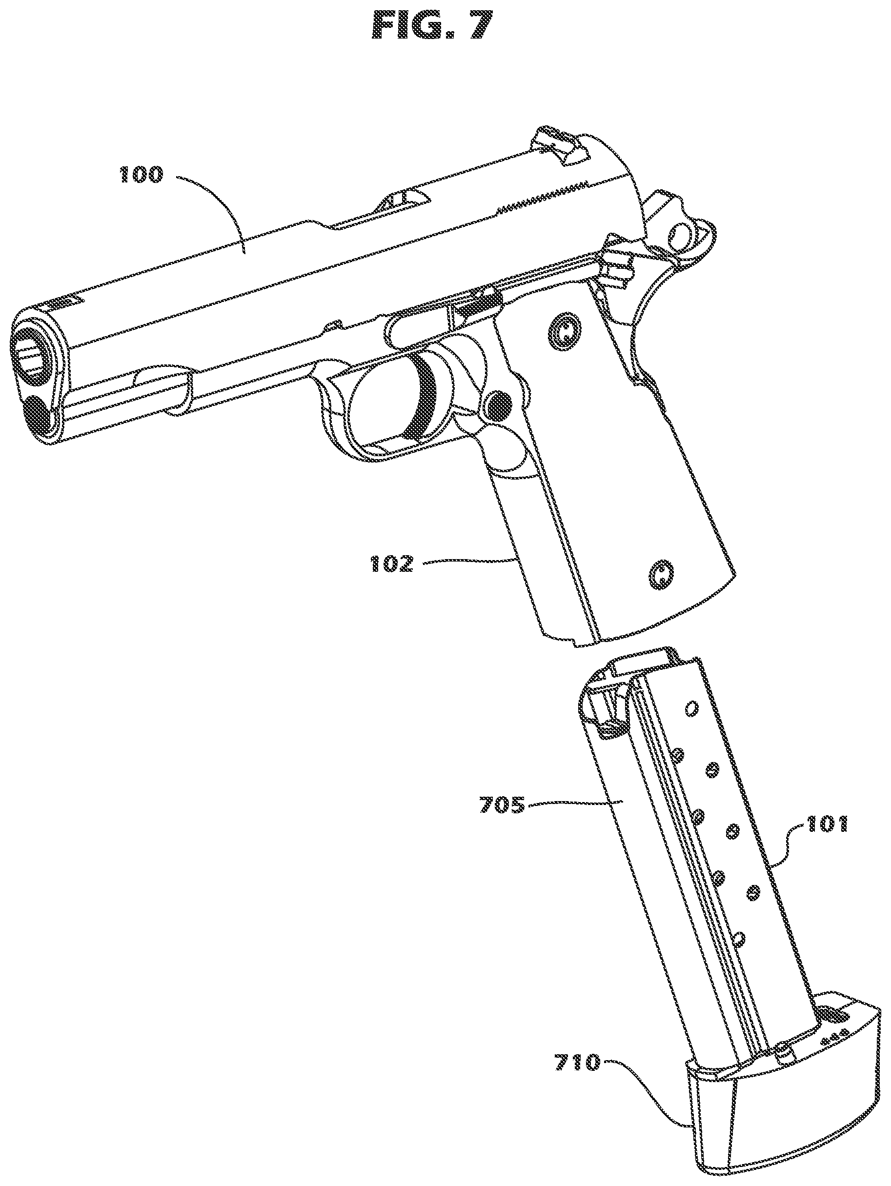 Patent US11781827 Figure 7 – Electronically controlled safety system for use in firearms and a method for its use