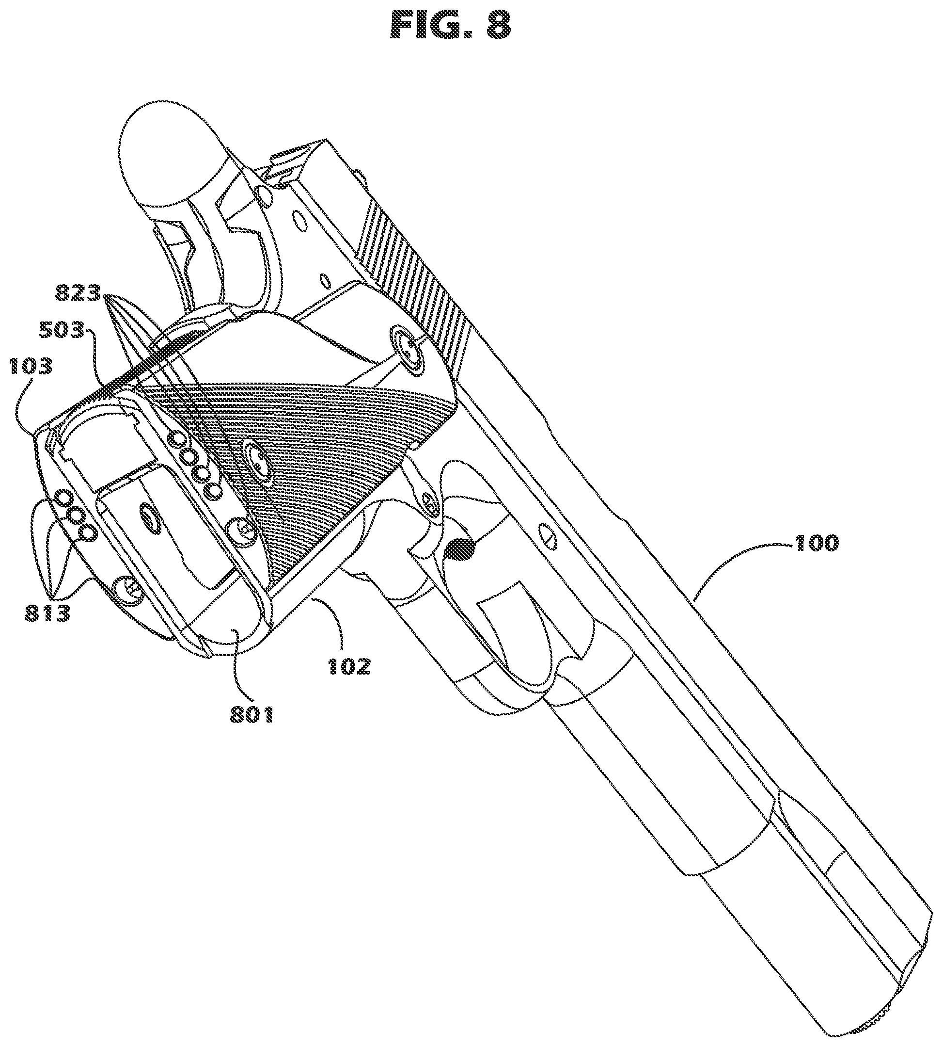 Patent US11781827 Figure 8 – Electronically controlled safety system for use in firearms and a method for its use