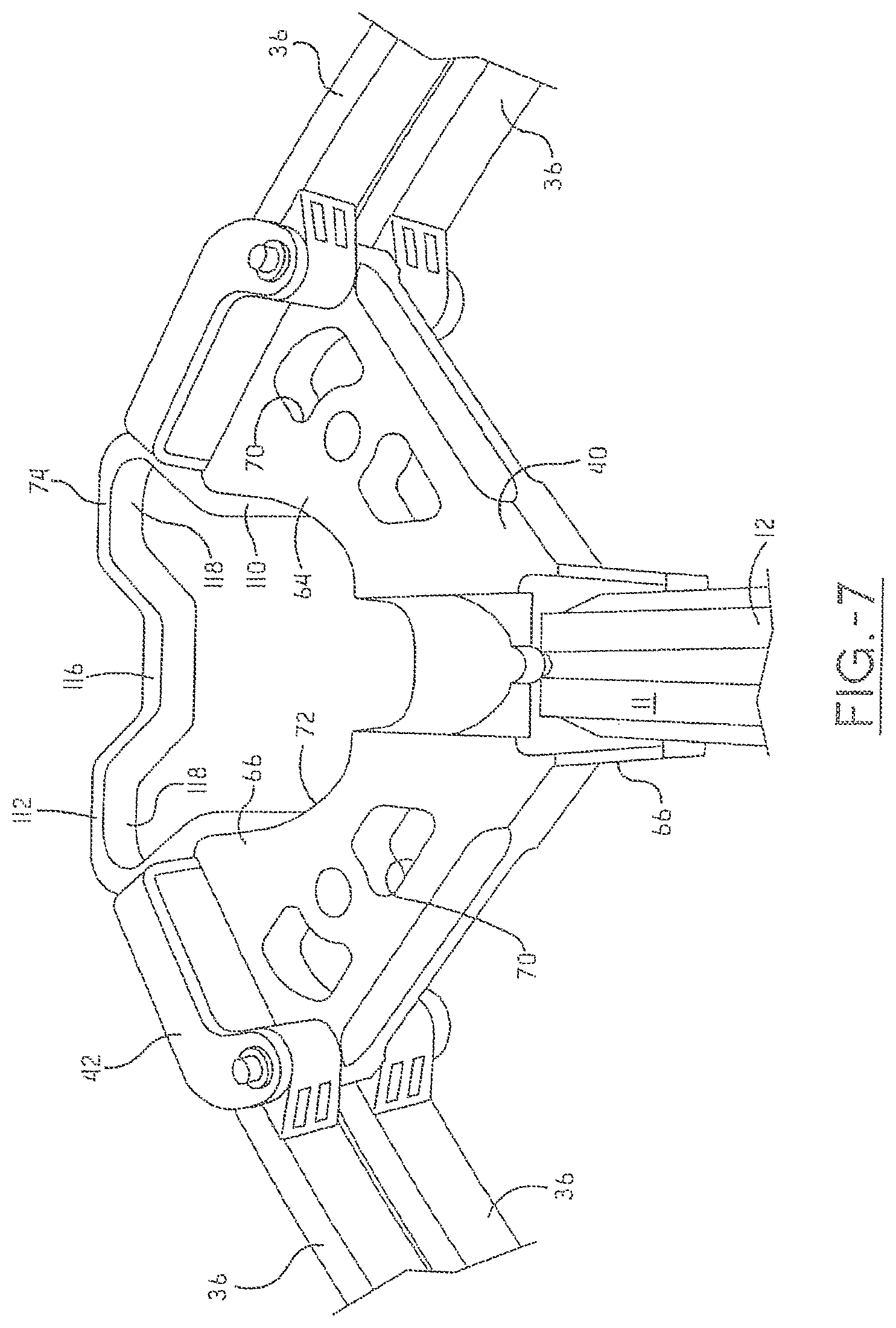 Patent US11781829 Figure 7 – Narrow crossbow with large power stroke