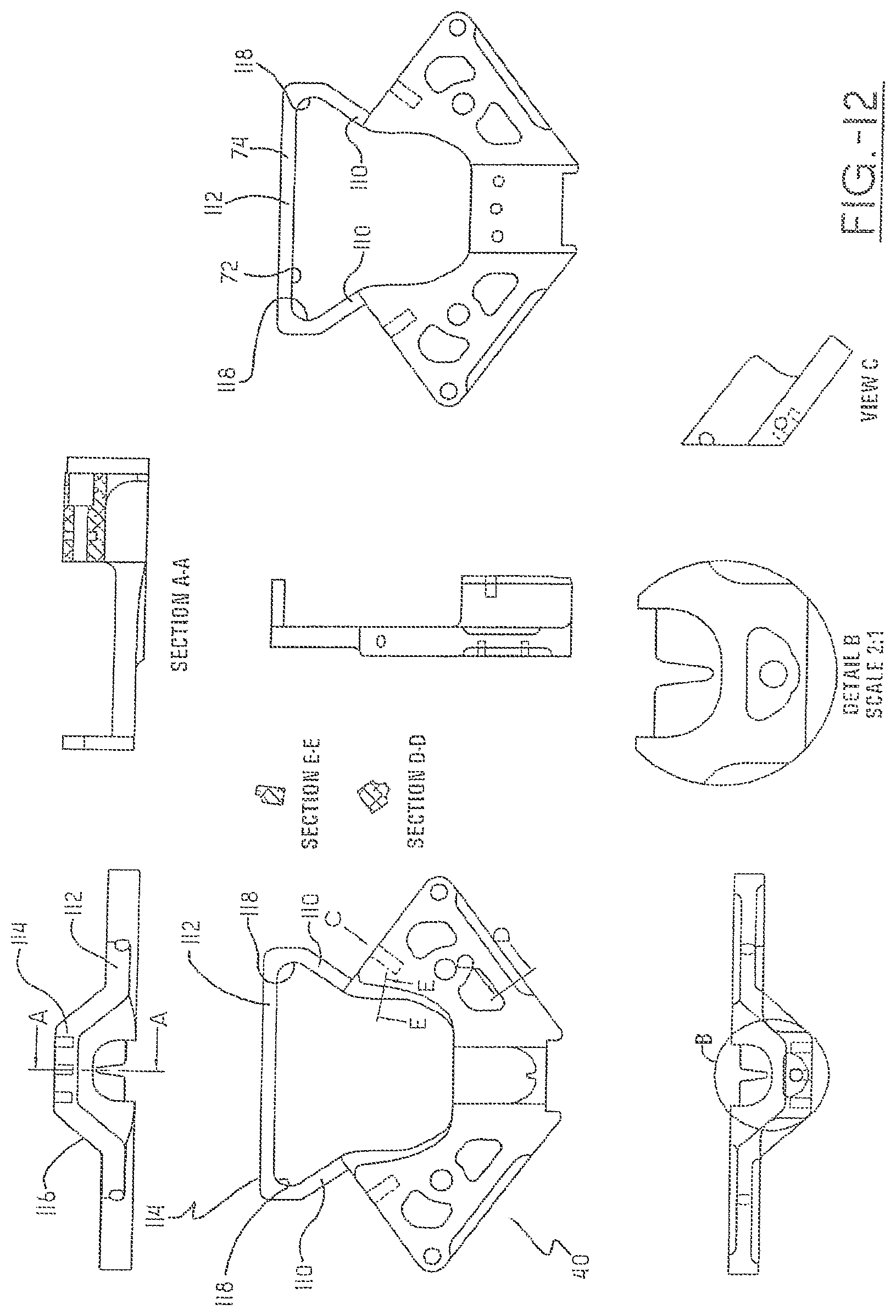 Patent US11781829 Figure 12 – Narrow crossbow with large power stroke