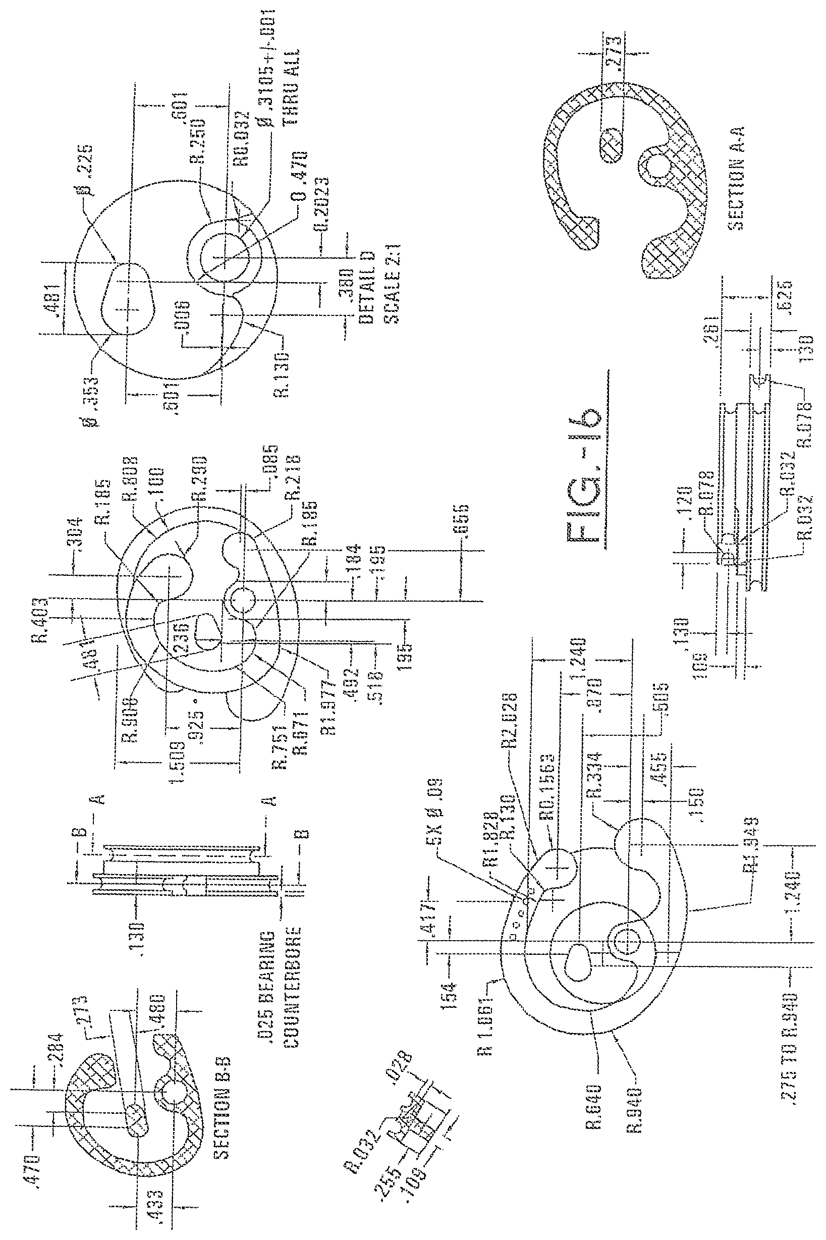 Patent US11781829 Figure 16 – Narrow crossbow with large power stroke