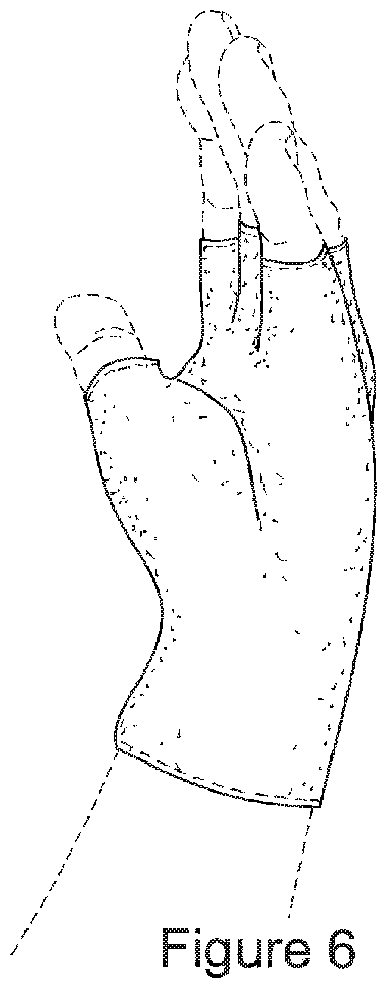 Patent US11781830 Figure 6 – Protective glove for archery shooting