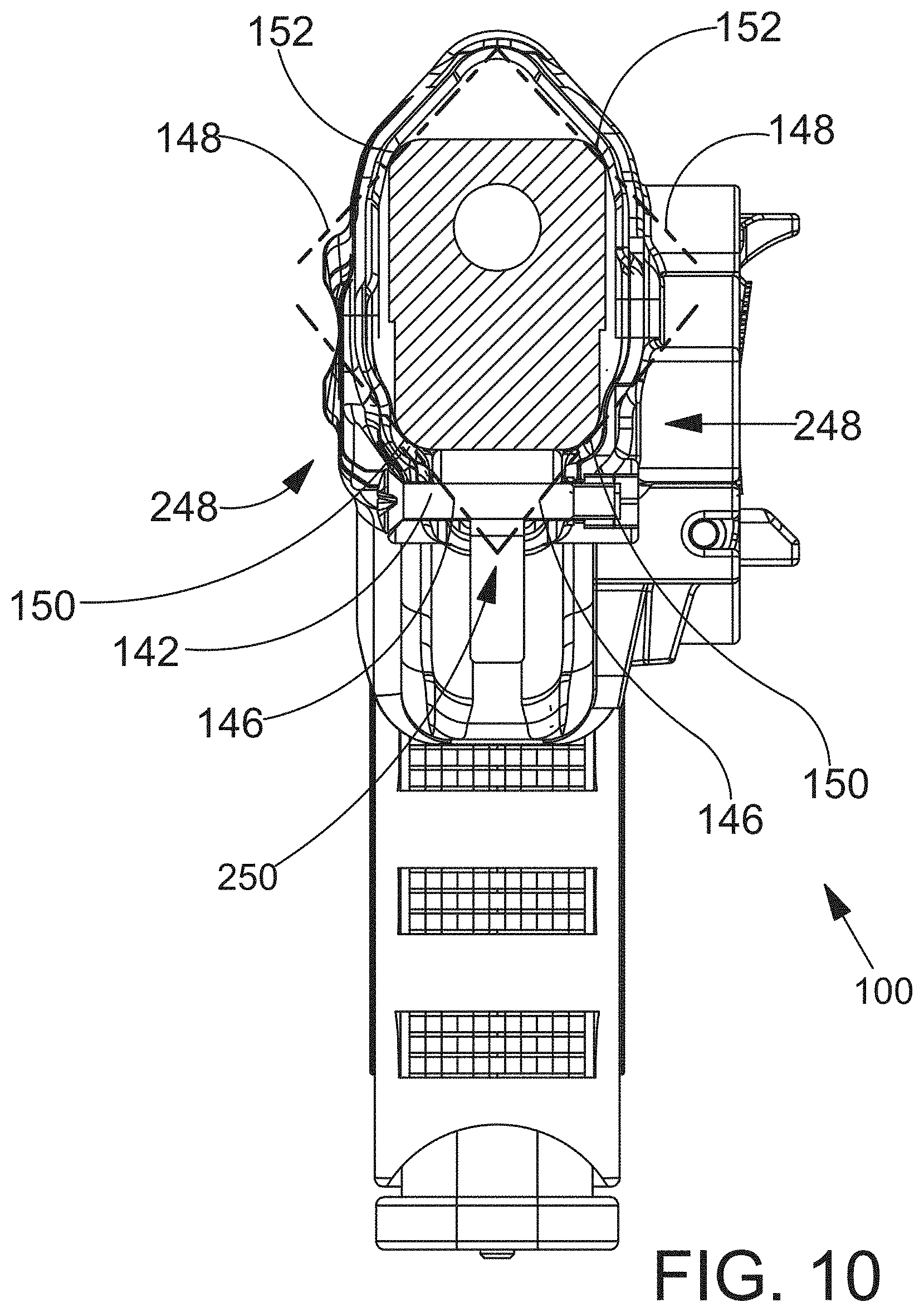 Patent US11781831 Figure 12 – Thumb-actuated locking holster system