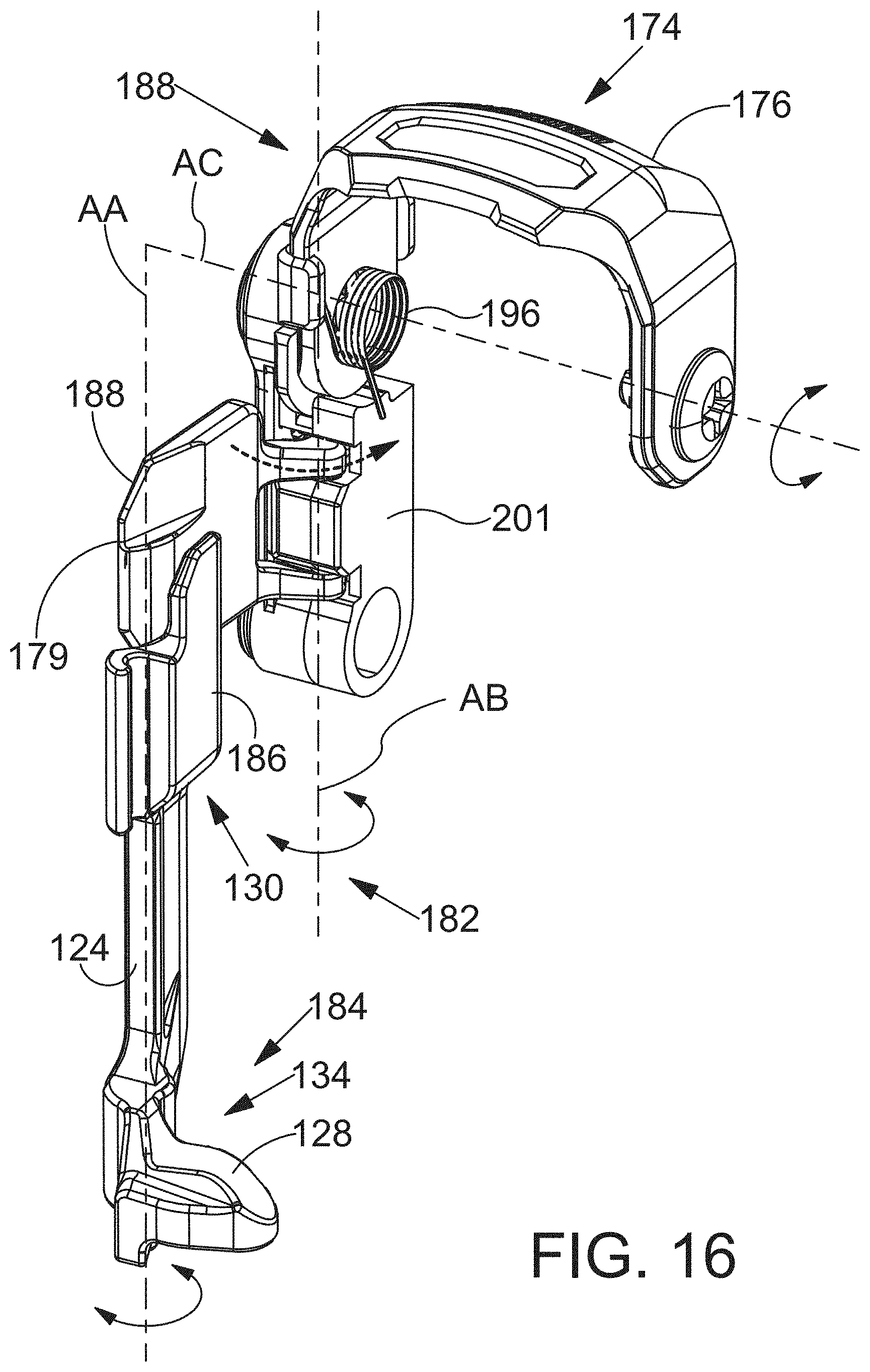 Patent US11781831 Figure 17 – Thumb-actuated locking holster system