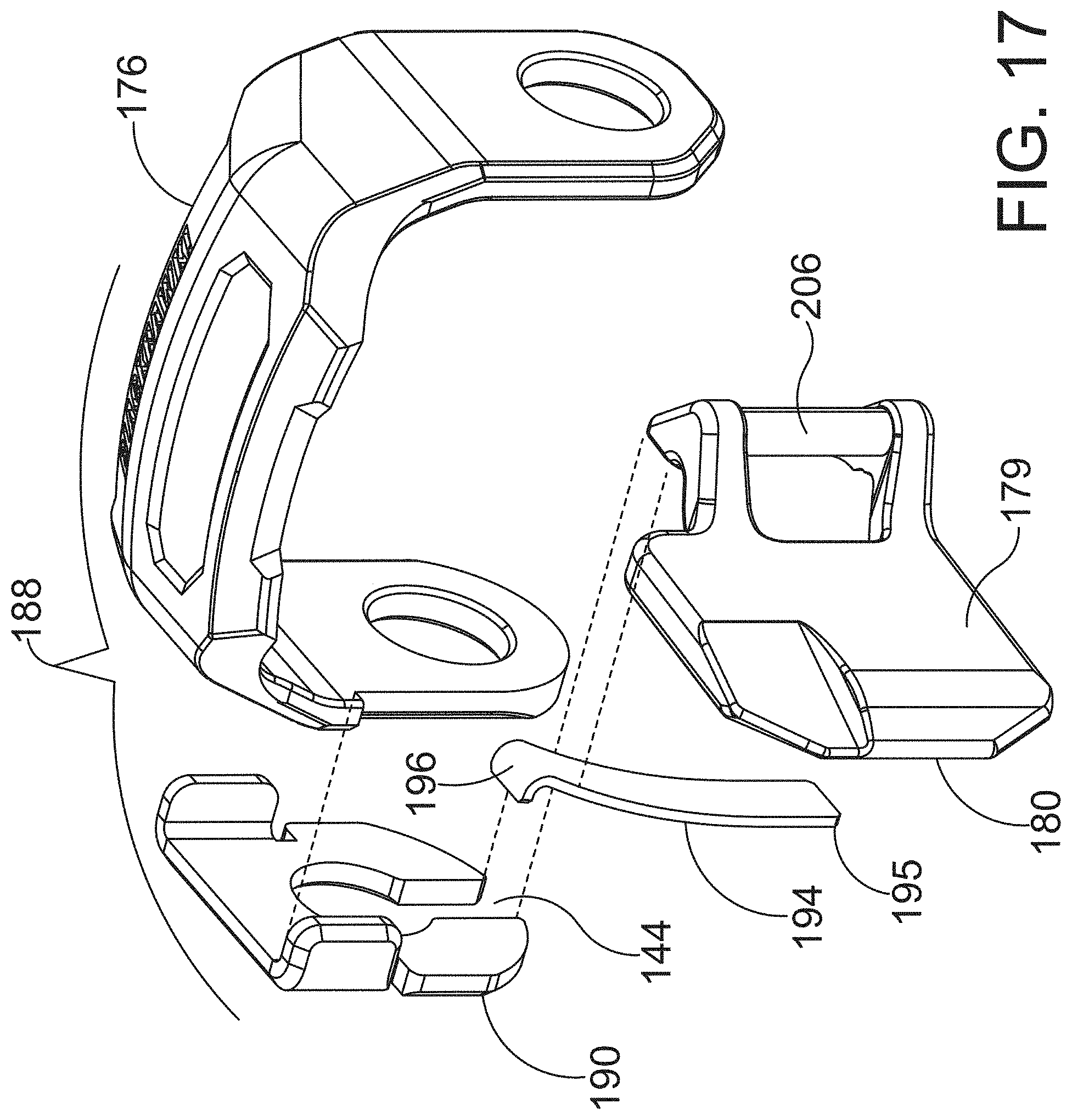 Patent US11781831 Figure 18 – Thumb-actuated locking holster system