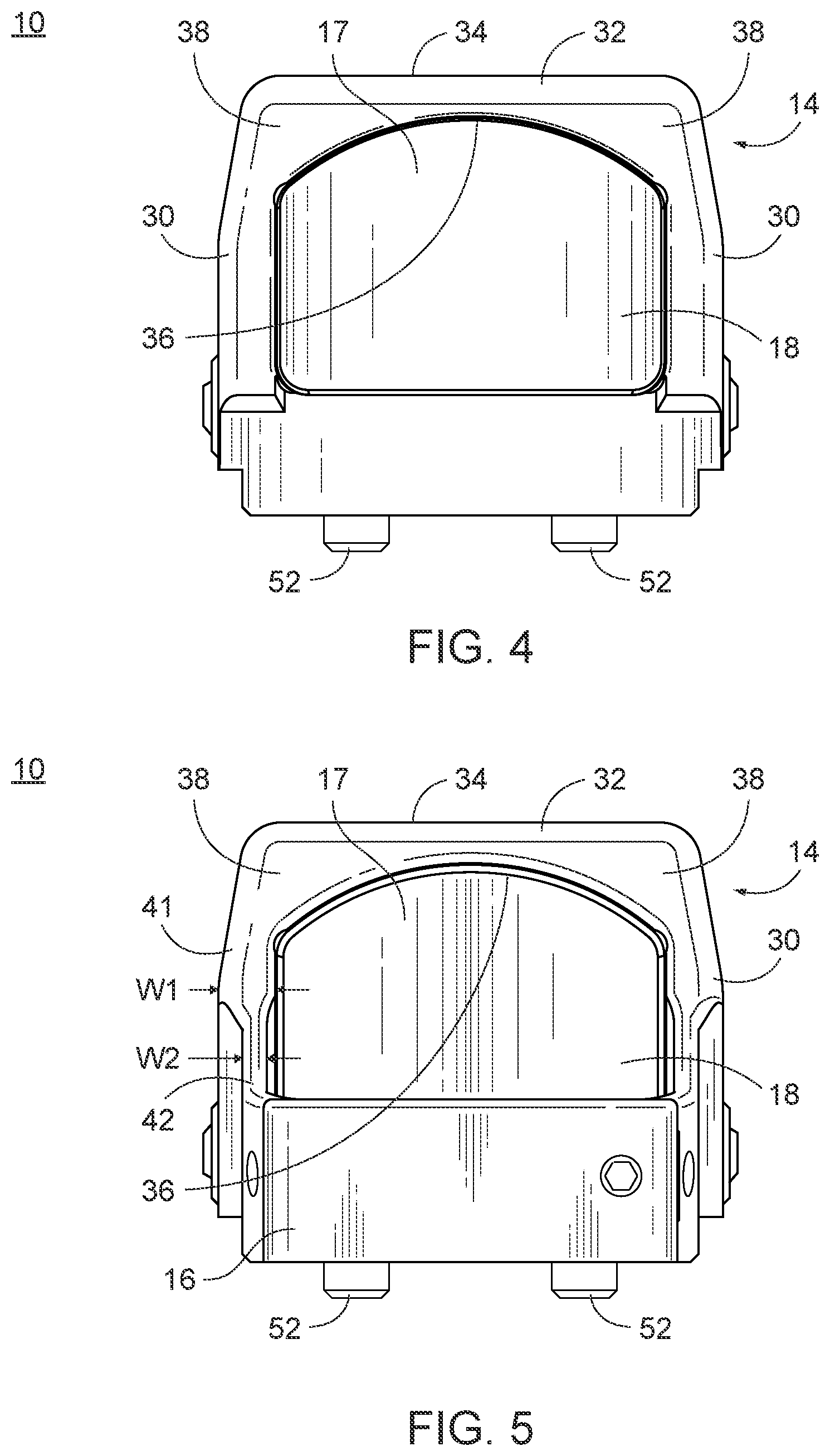 Patent US11781832 Figure 4 – Optical sight with reinforced frame