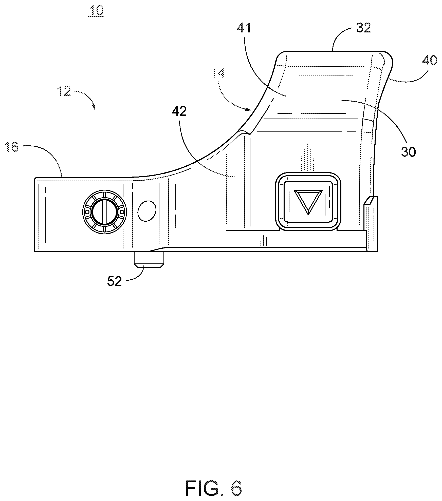 Patent US11781832 Figure 5 – Optical sight with reinforced frame