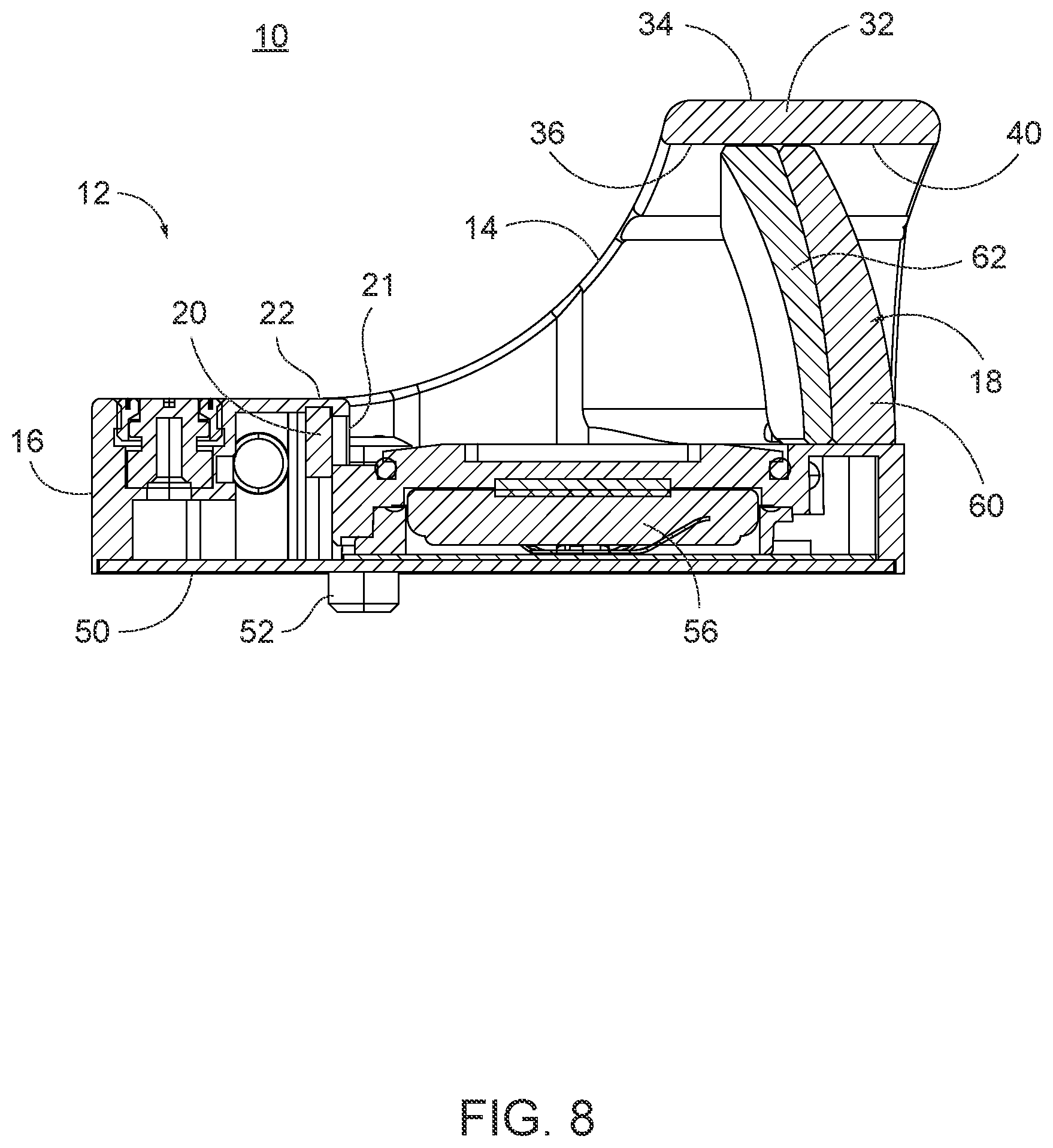 Patent US11781832 Figure 7 – Optical sight with reinforced frame