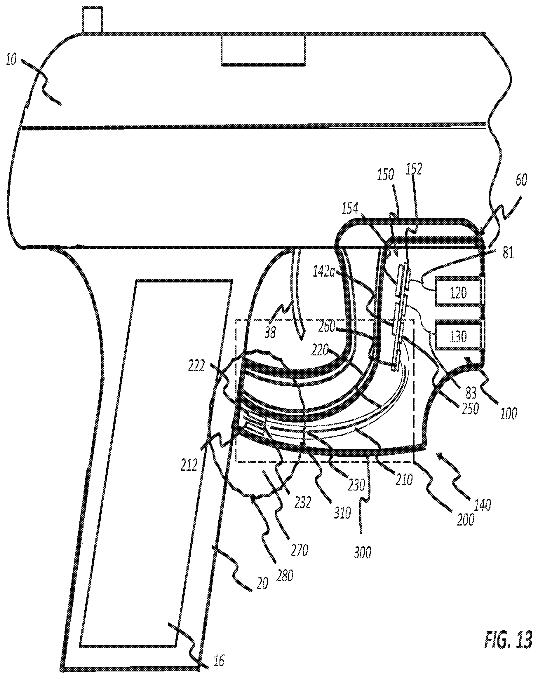 Patent US11781833 Figure 13 – Switchless sensing for electronic devices used with deterrent devices