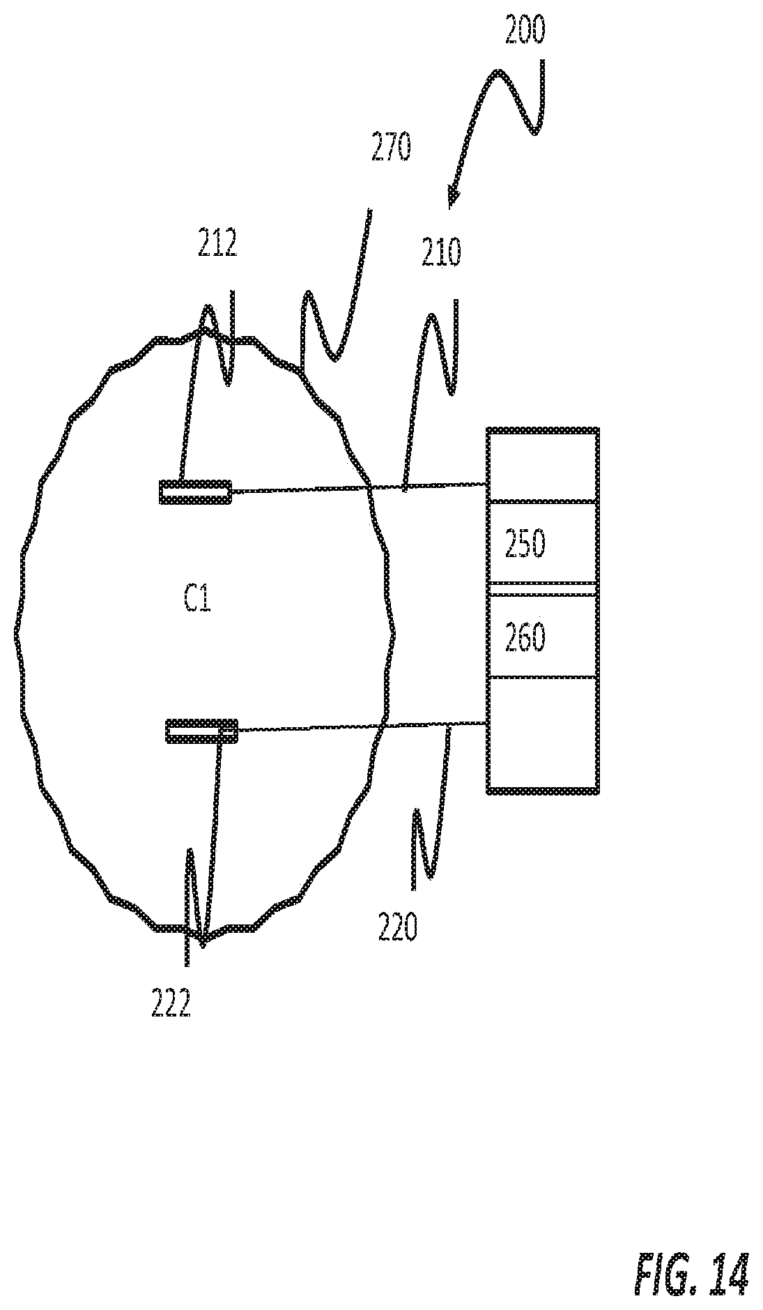 Patent US11781833 Figure 14 – Switchless sensing for electronic devices used with deterrent devices