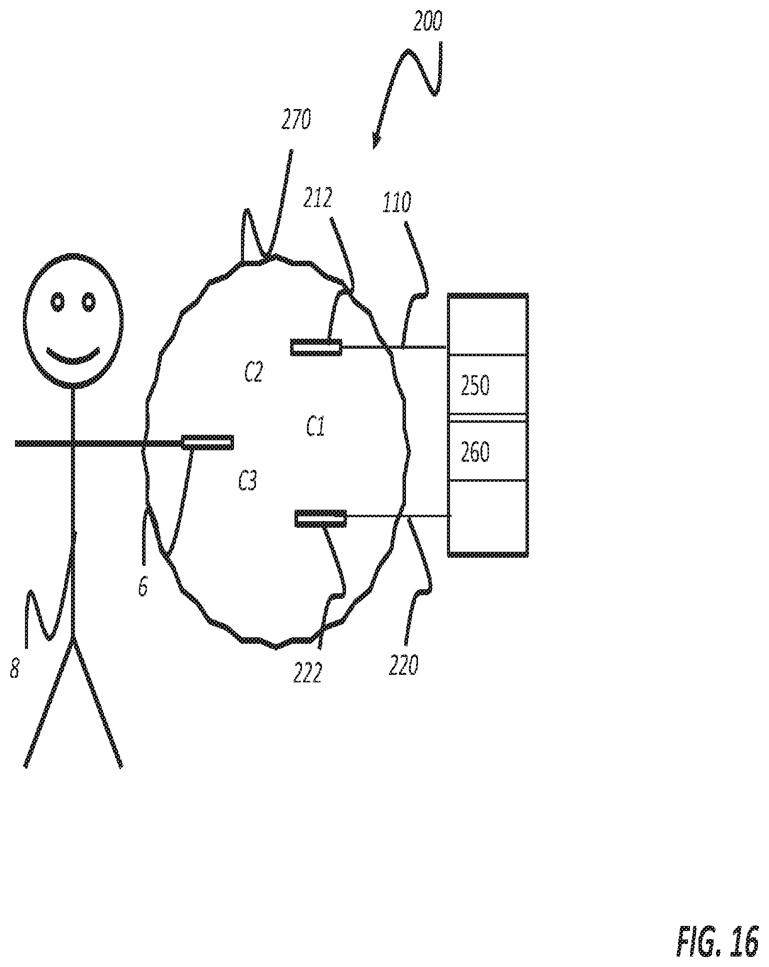 Patent US11781833 Figure 16 – Switchless sensing for electronic devices used with deterrent devices