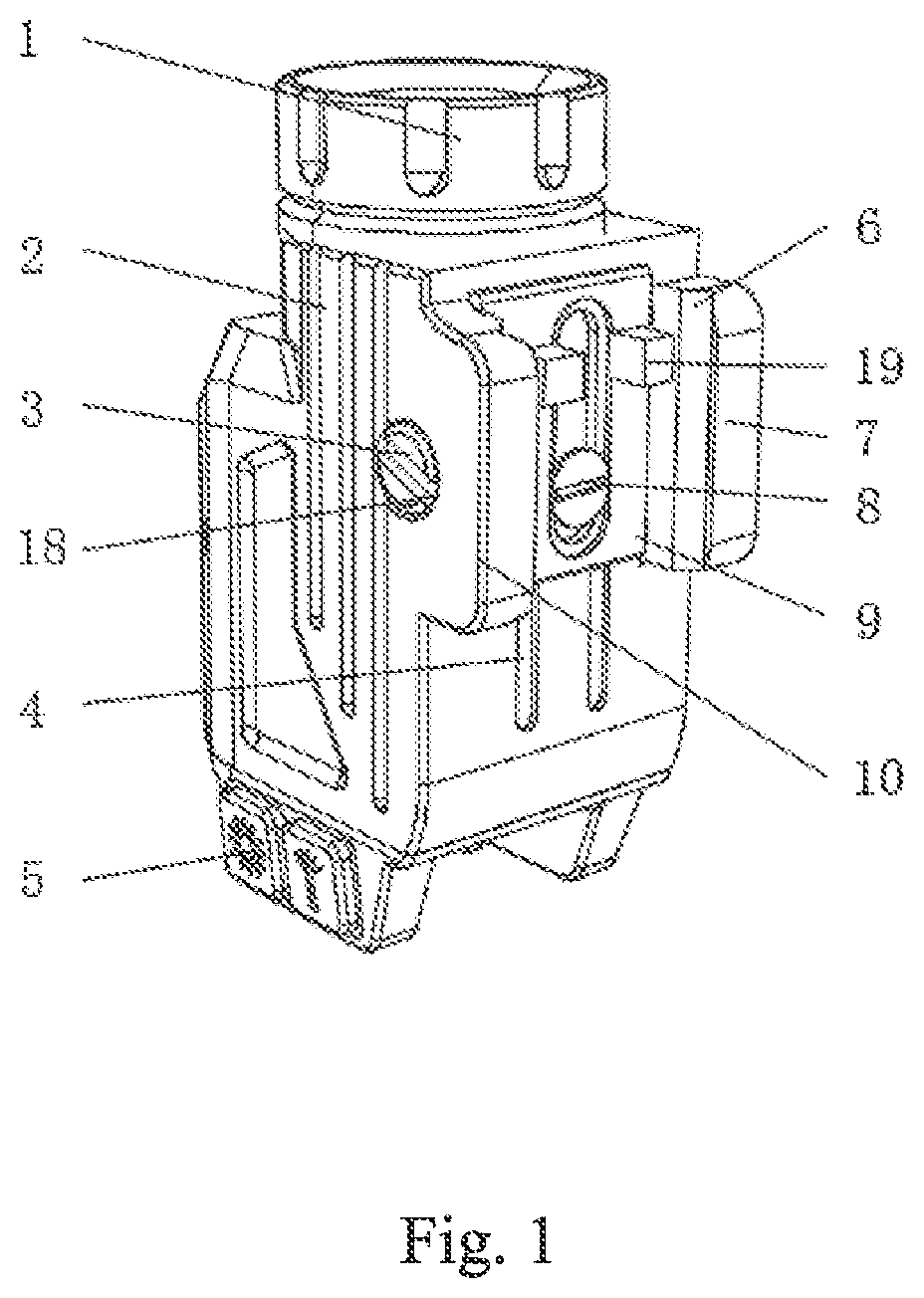 Patent US11781837 Figure 1 – Gun light positioned by a sliding guide rail