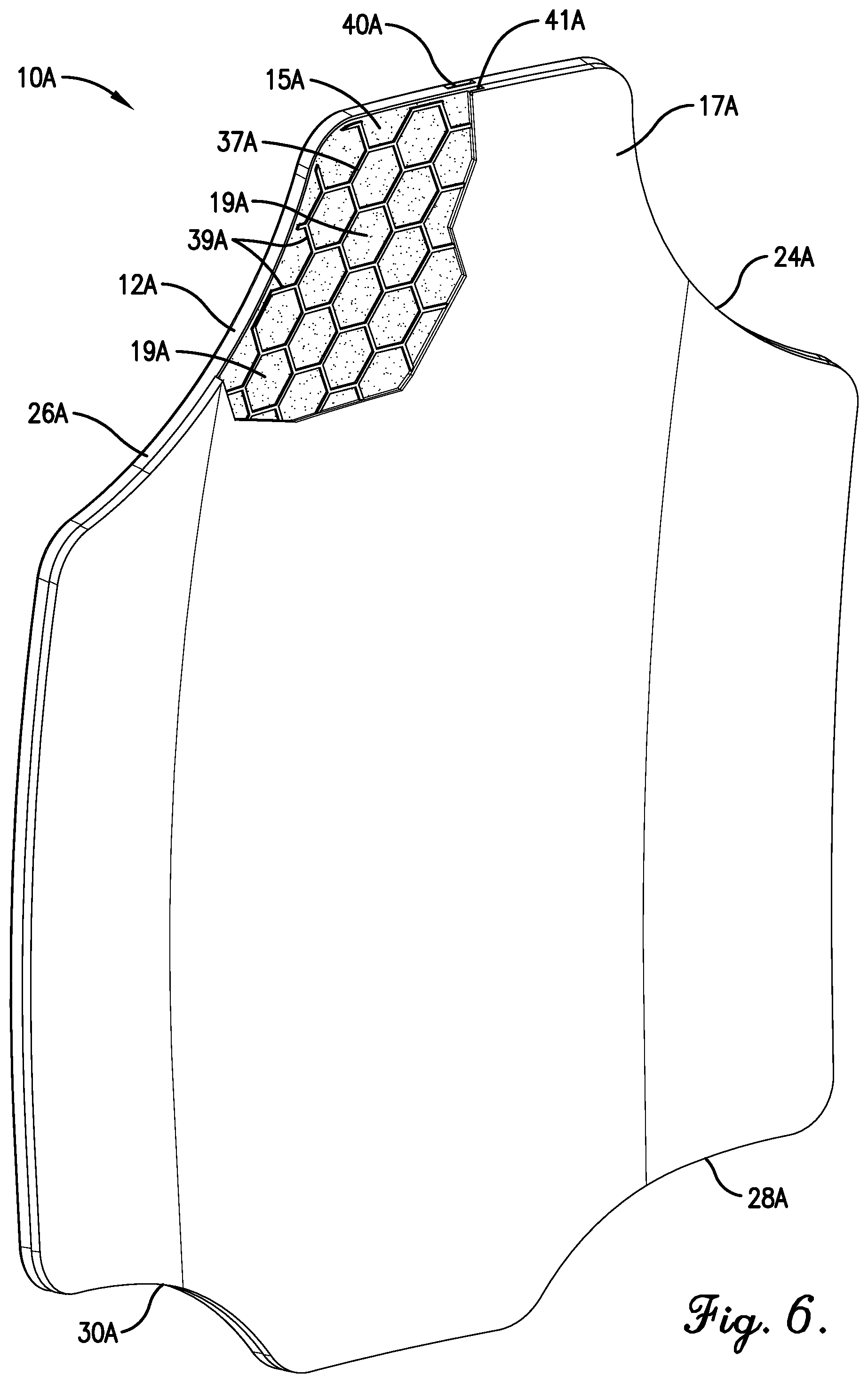 Patent US11781839 Figure 5 – Multi-layer wearable body armor