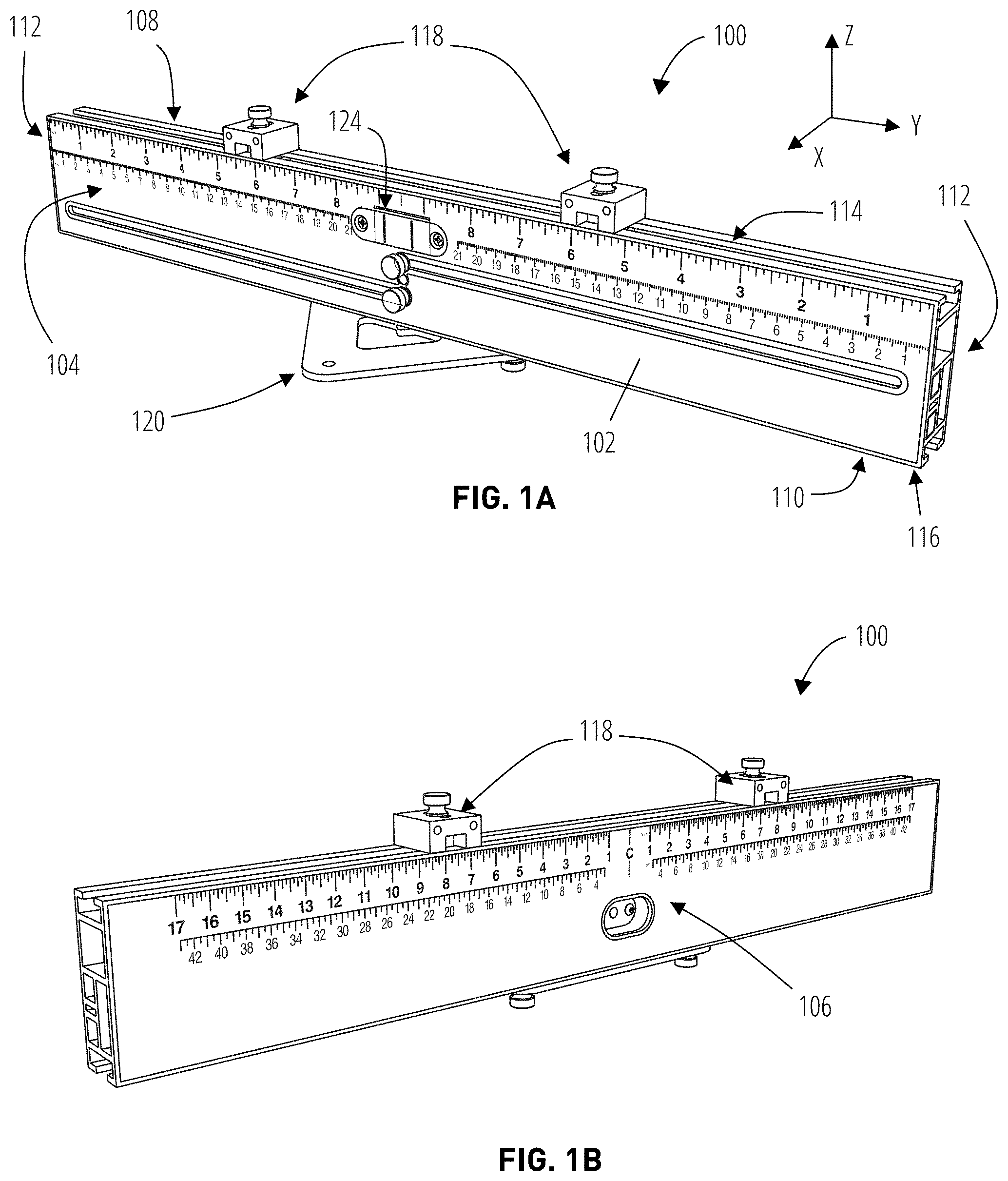 Patent US11781850 Figure 1 – Installation tool for affixing objects to a plurality of vertical surfaces and methods using thereof