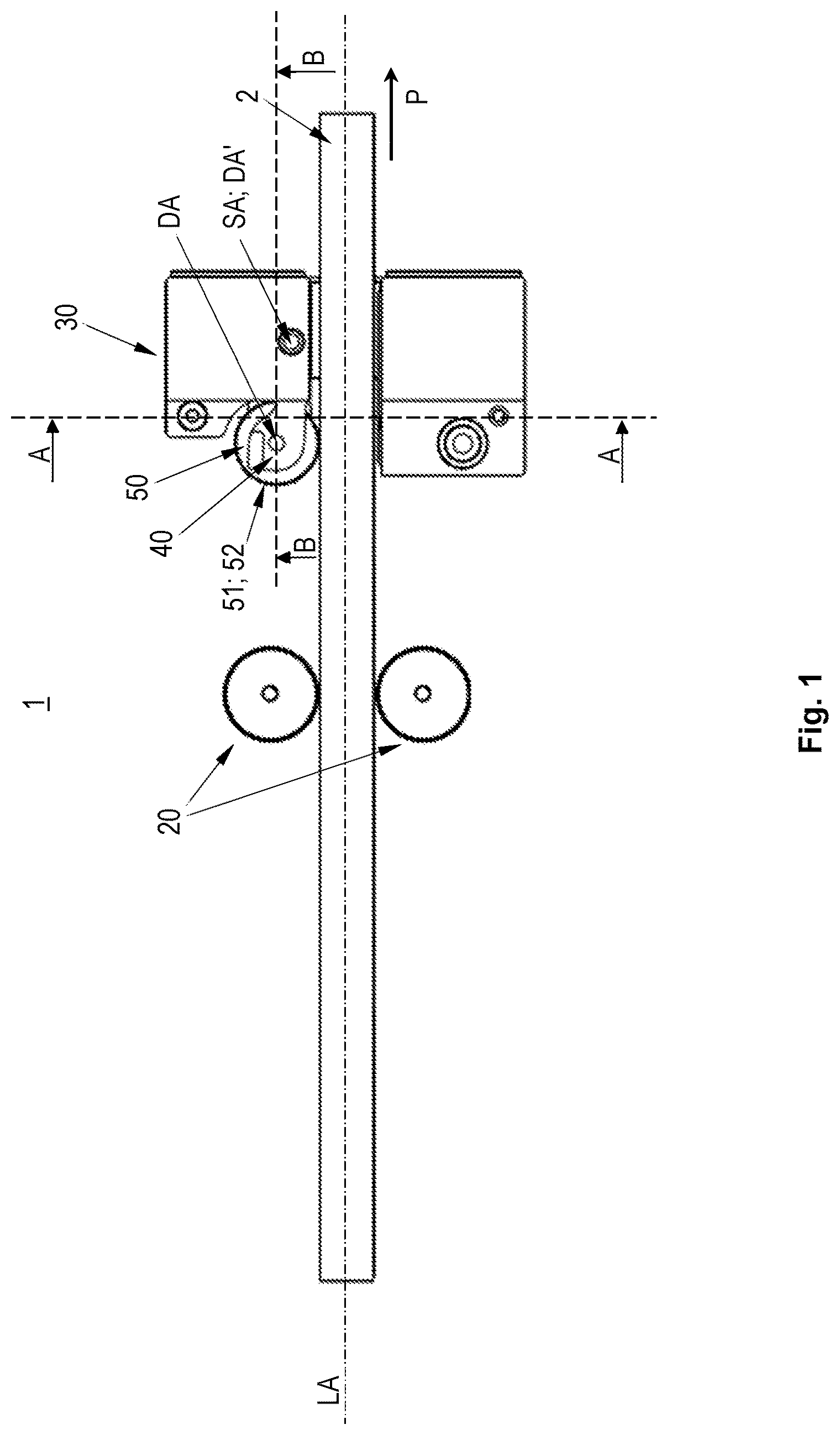 Patent US11781853 Figure 1 – Measurement device and method for measuring an advancement of a cable