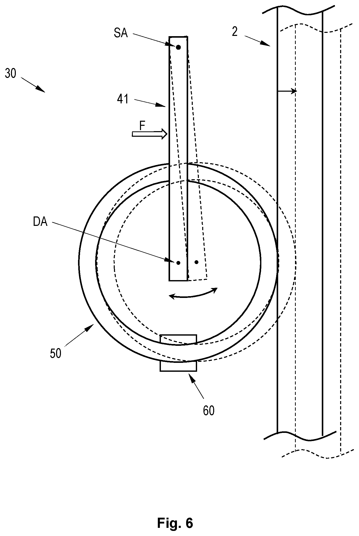 Patent US11781853 Figure 4 – Measurement device and method for measuring an advancement of a cable