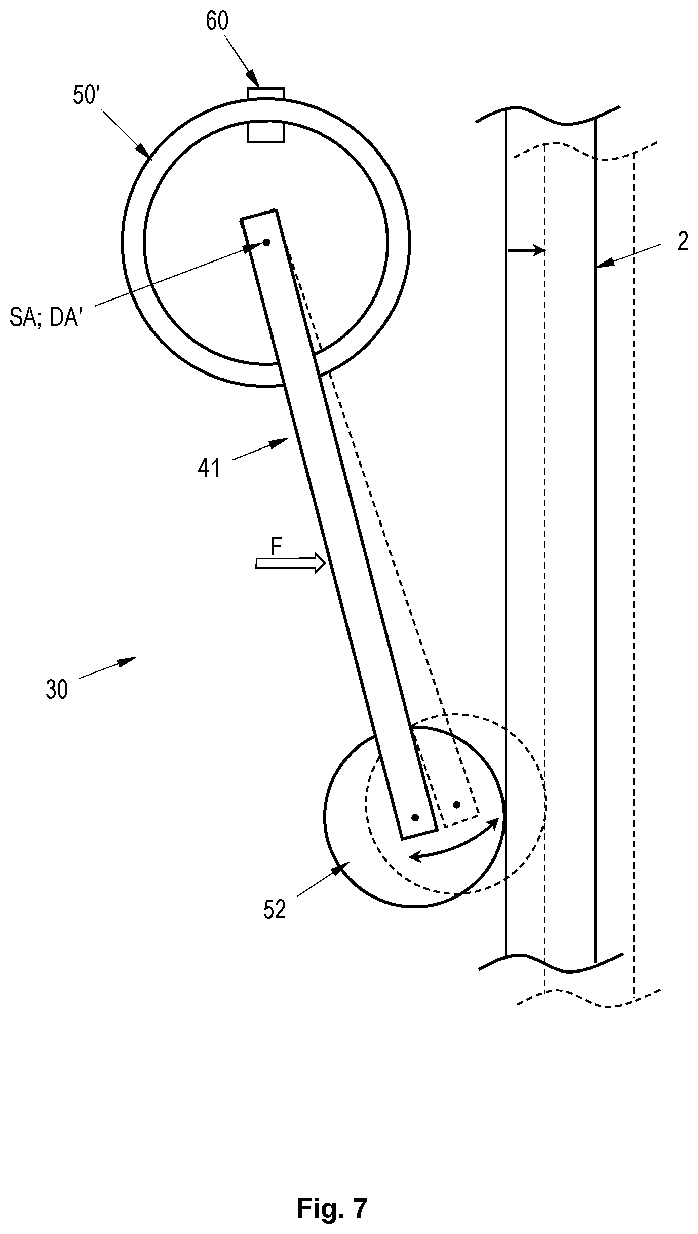 Patent US11781853 Figure 5 – Measurement device and method for measuring an advancement of a cable