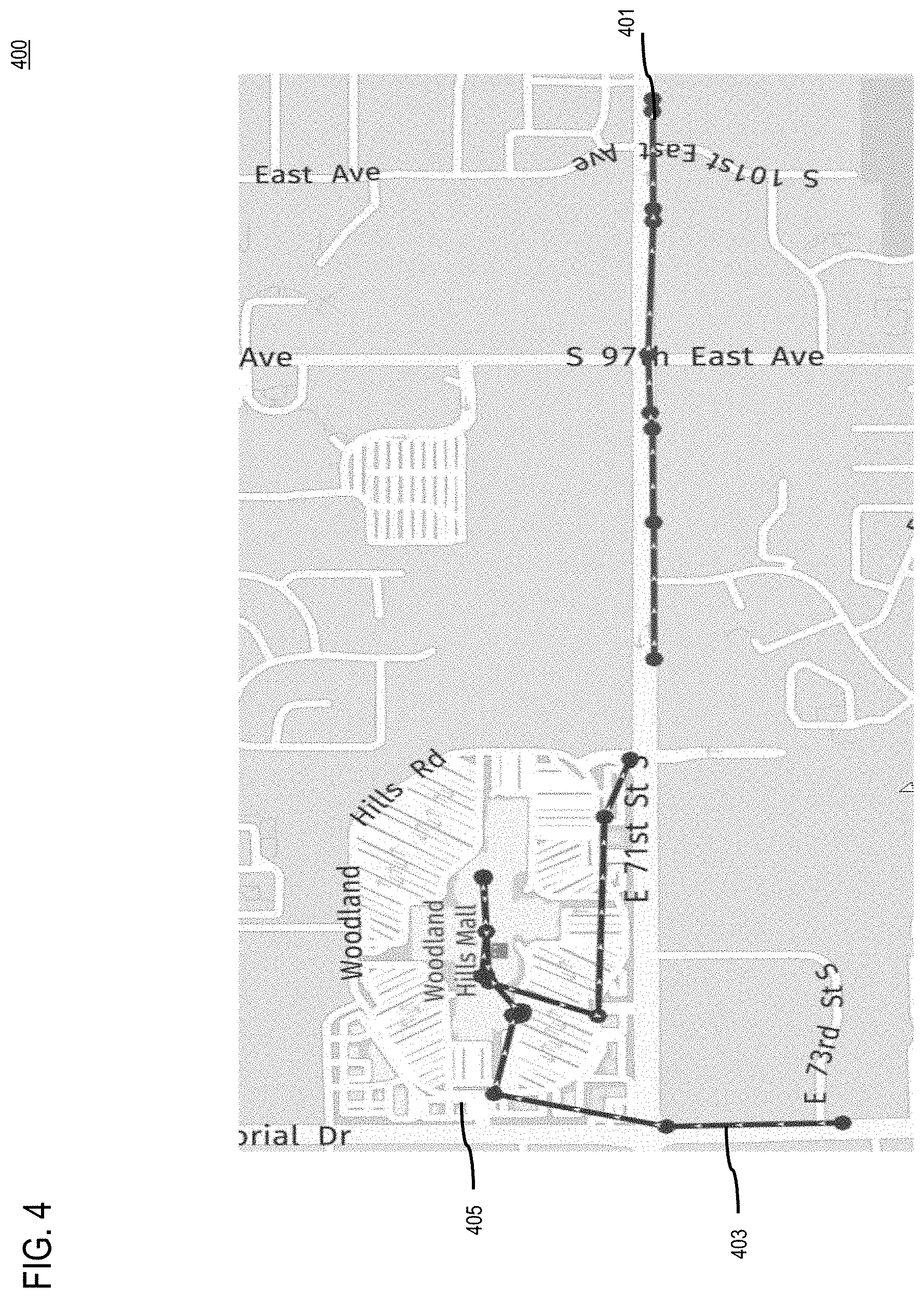 Patent US11781869 Figure 4 – Method and apparatus for providing an indoor pedestrian origin-destination matrix and flow analytics