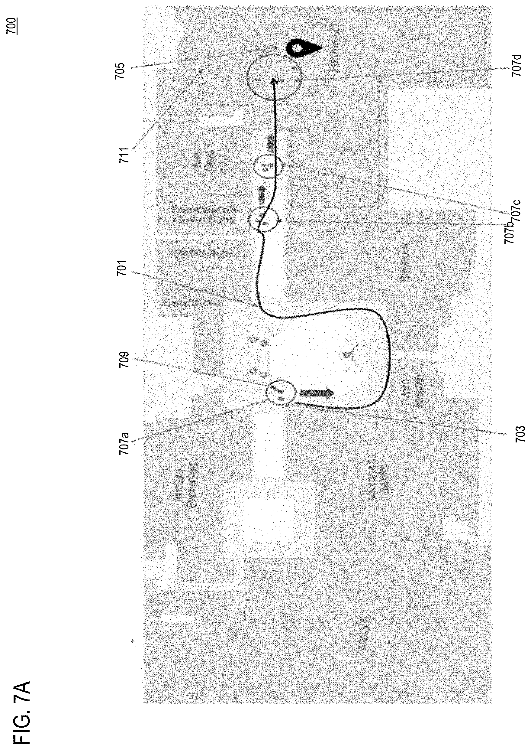 Patent US11781869 Figure 7 – Method and apparatus for providing an indoor pedestrian origin-destination matrix and flow analytics