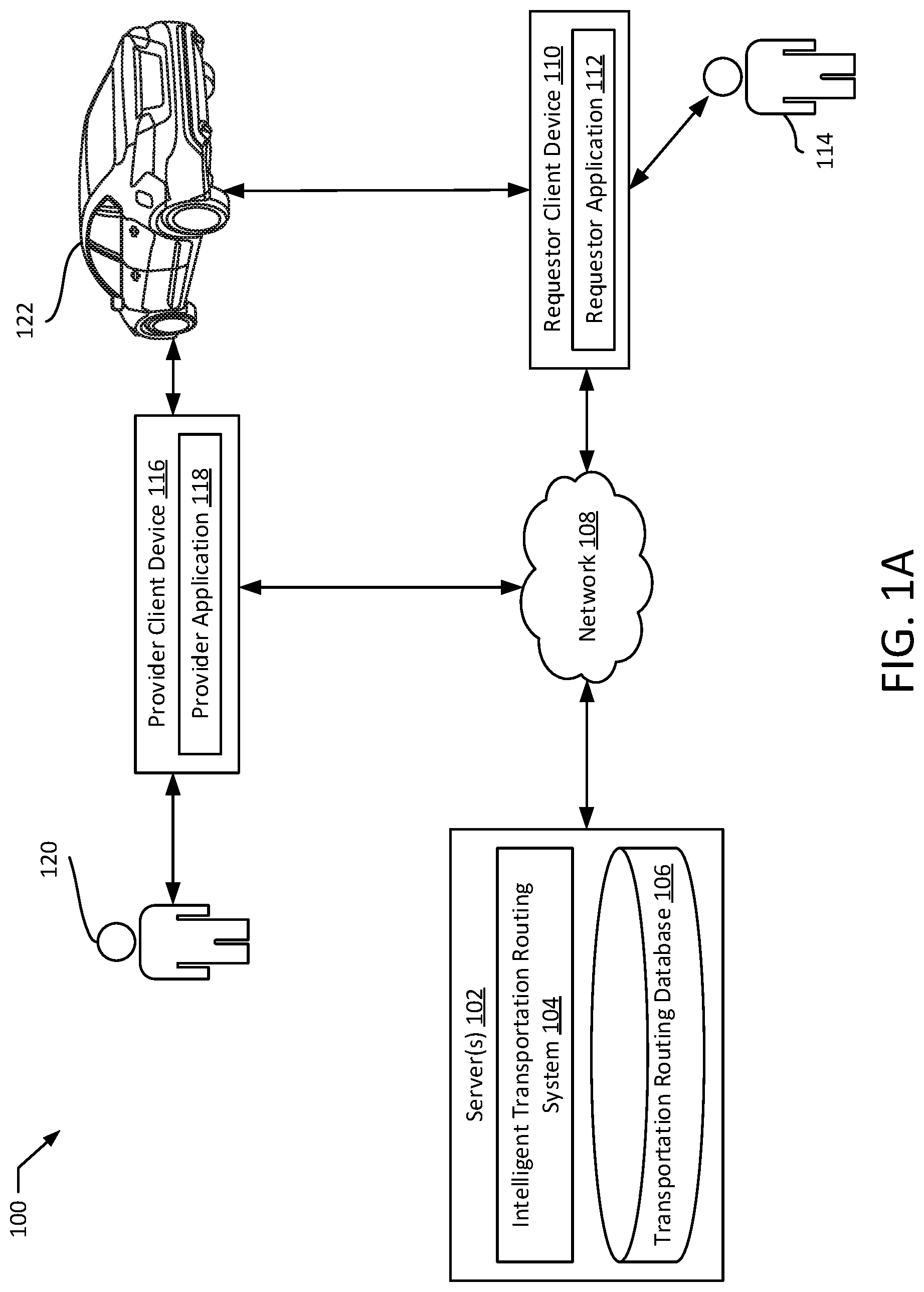 Patent US11781874 Figure 1 – Transportation route error detection and adjustment