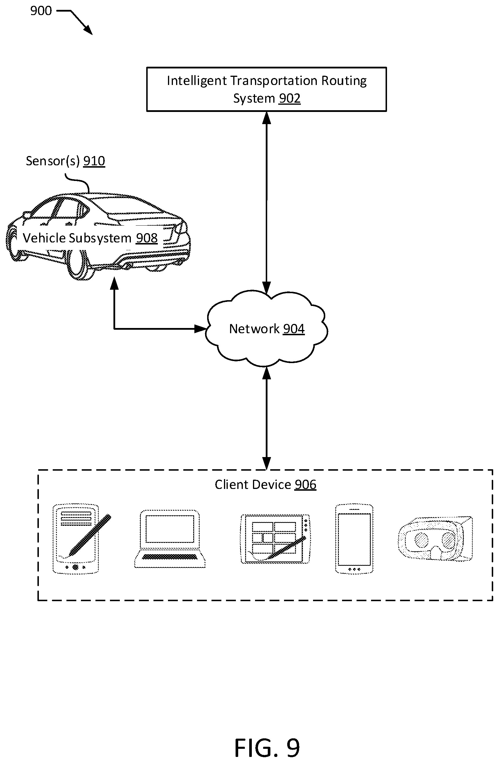 Patent US11781874 Figure 10 – Transportation route error detection and adjustment
