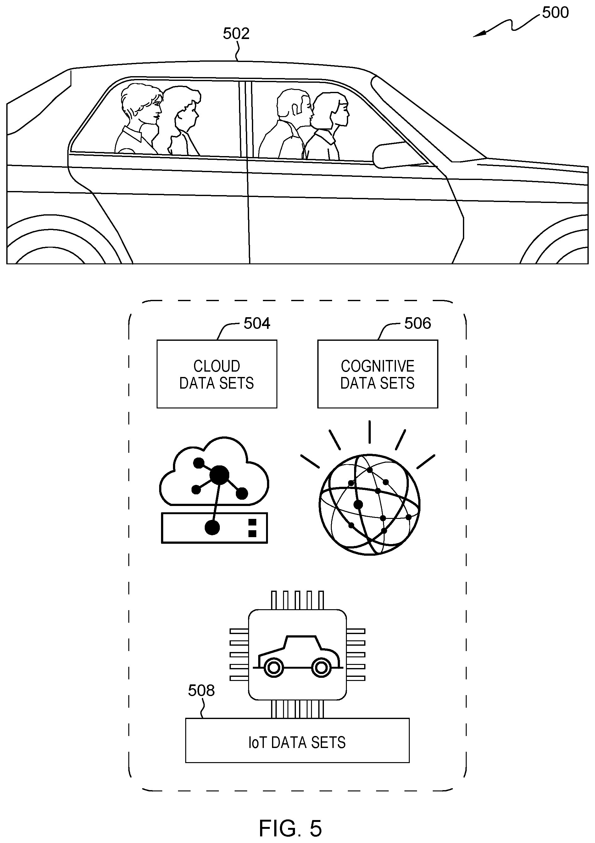 Patent US11781878 Figure 5 – Recommend routes in enhanced navigation system