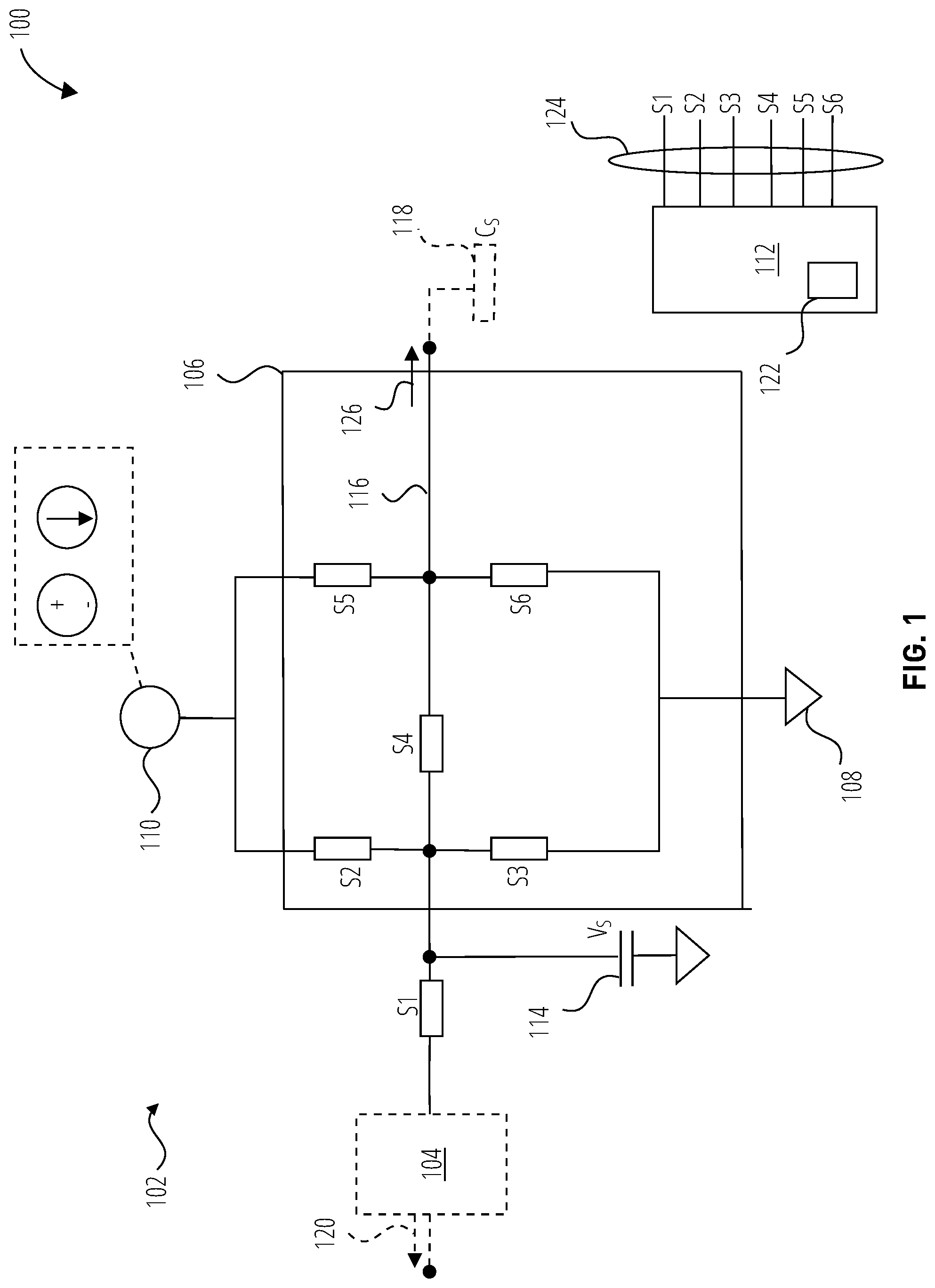 Patent US11781886 — Voltage sampling using an energy pulse, and related systems, methods and devices — Figure 1