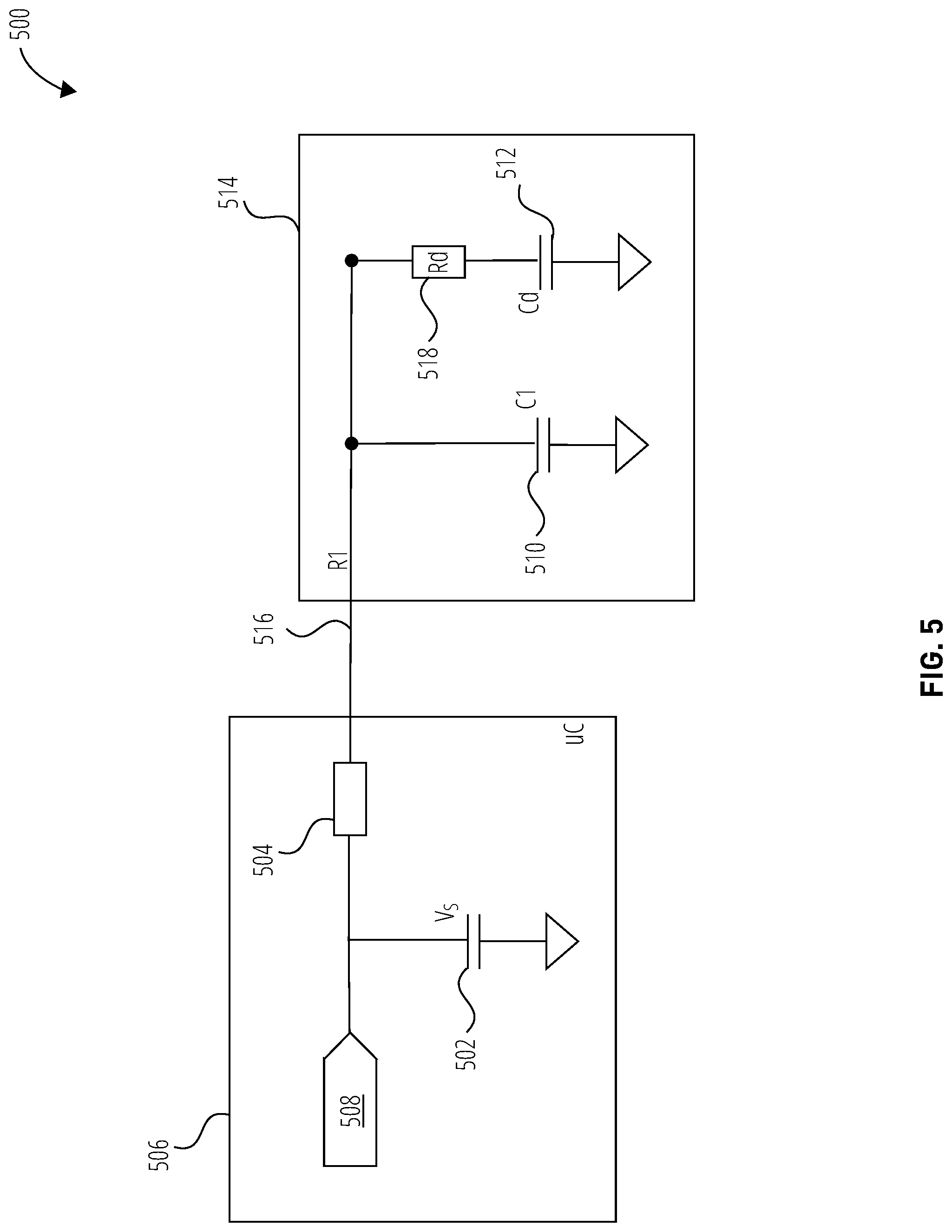 Patent US11781886 Figure 5 – Voltage sampling using an energy pulse, and related systems, methods and devices