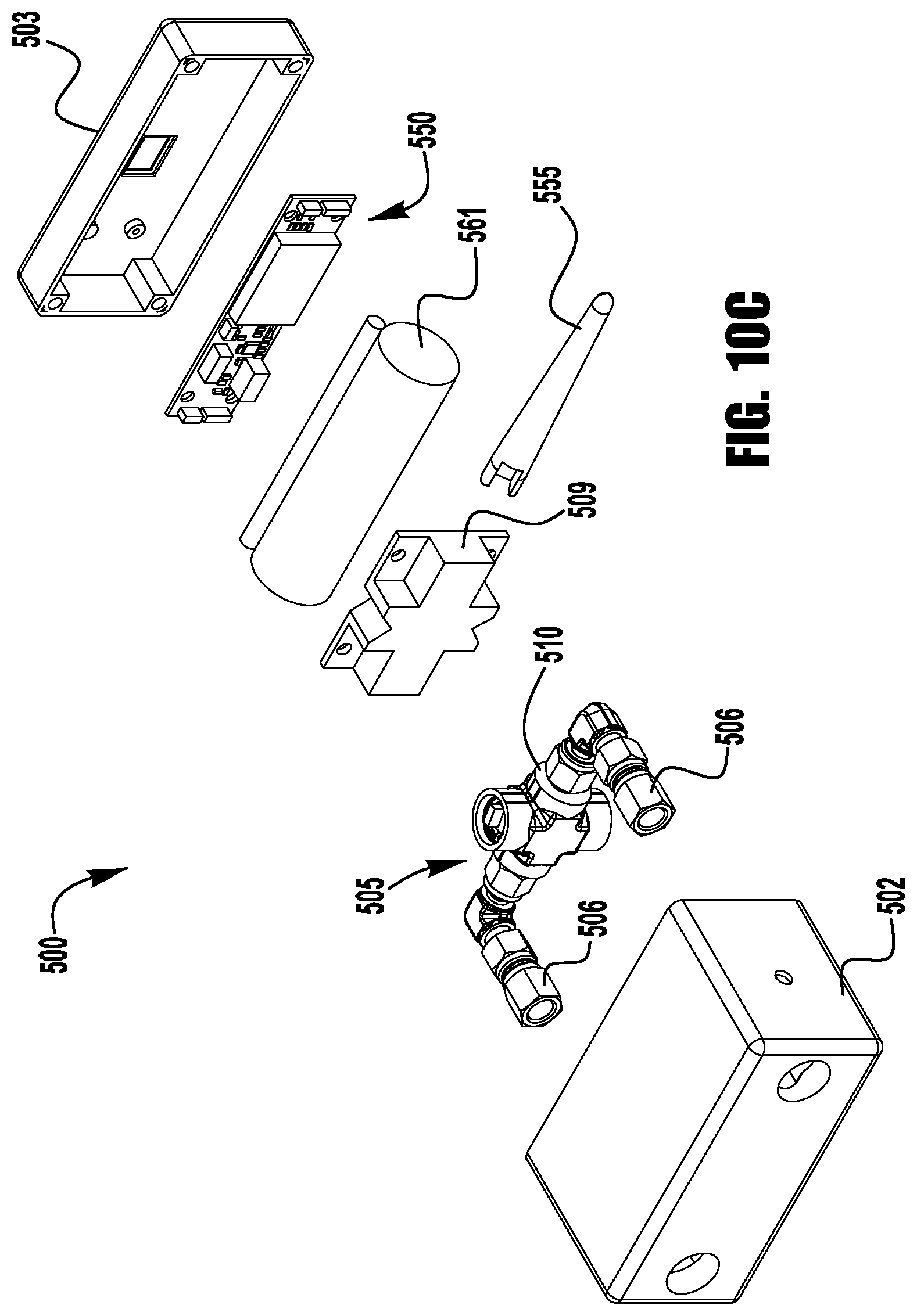 Patent US11781894 Figure 11 – Fluid monitoring module arrangements