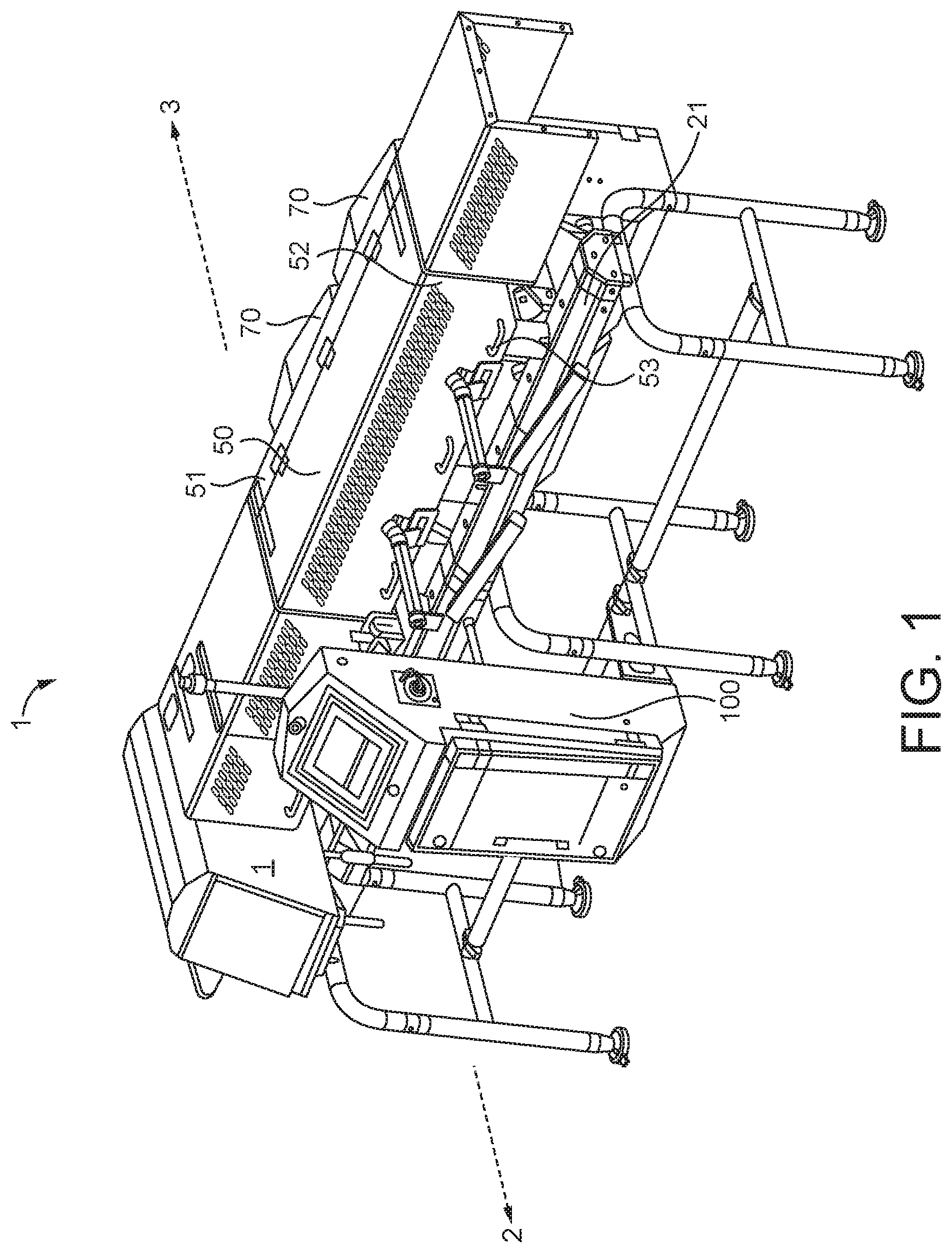 Patent US11781898 — Support structure for a conveyor system — Figure 1