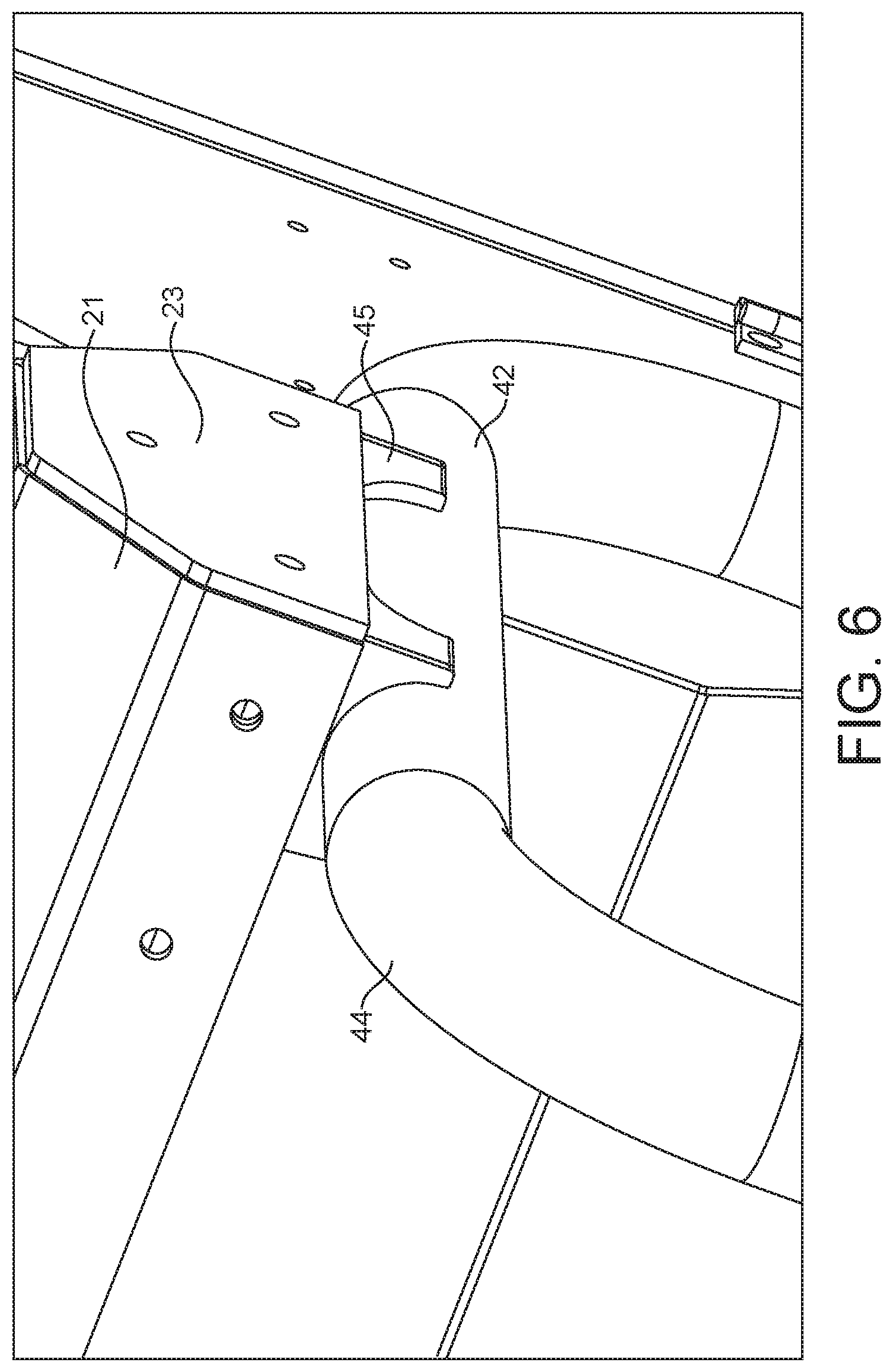 Patent US11781898 Figure 6 – Support structure for a conveyor system