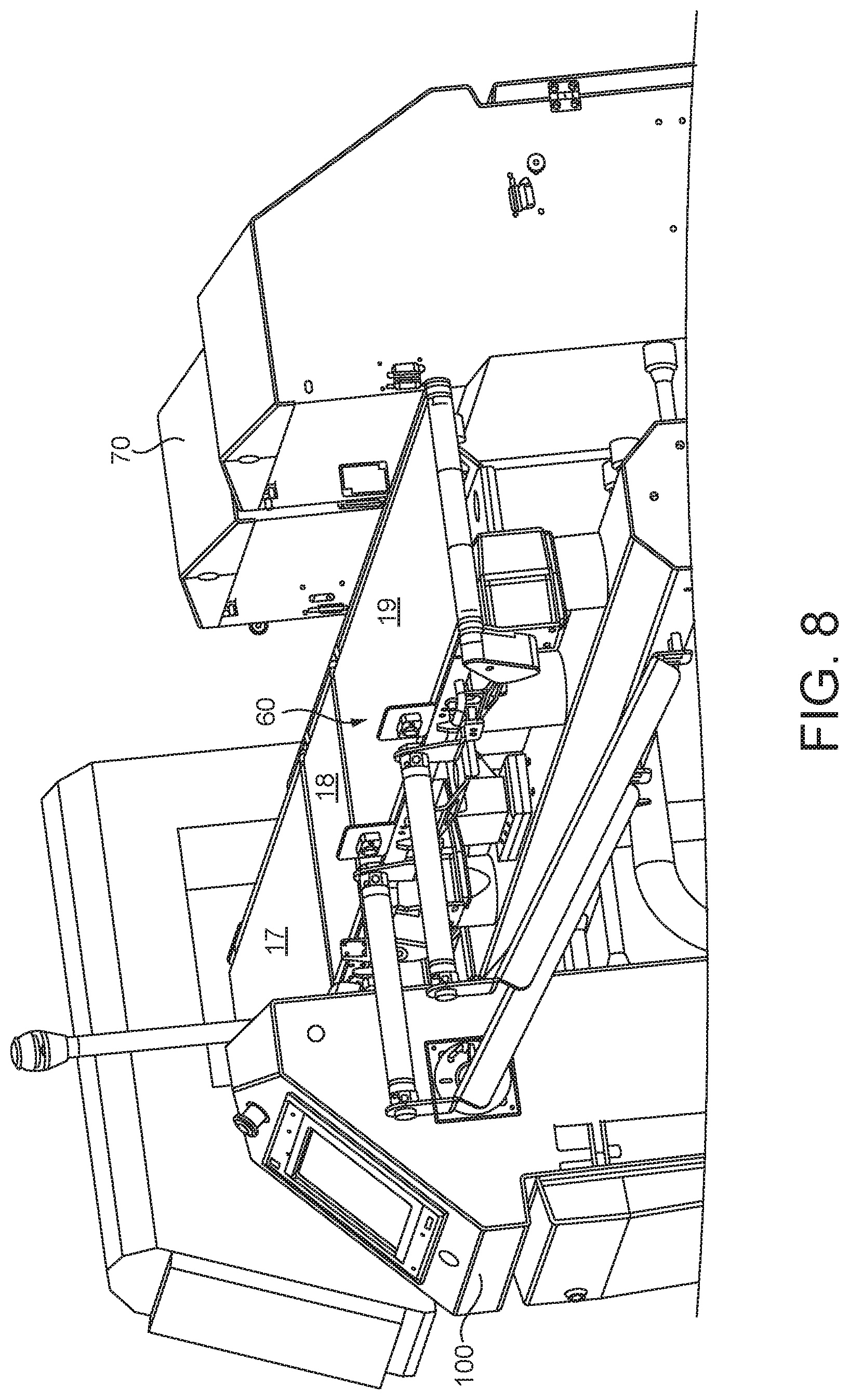 Patent US11781898 Figure 8 – Support structure for a conveyor system