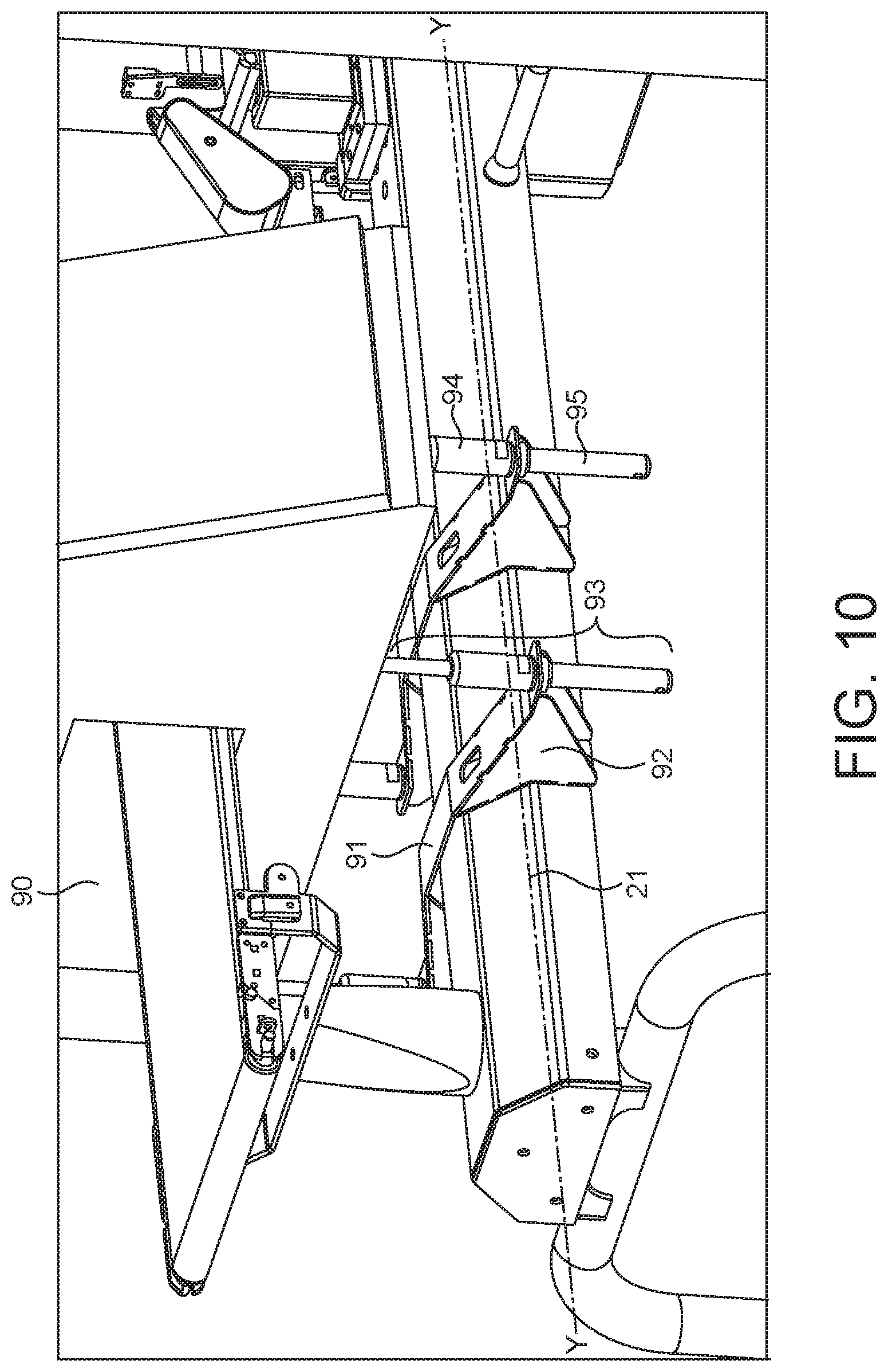 Patent US11781898 Figure 10 – Support structure for a conveyor system