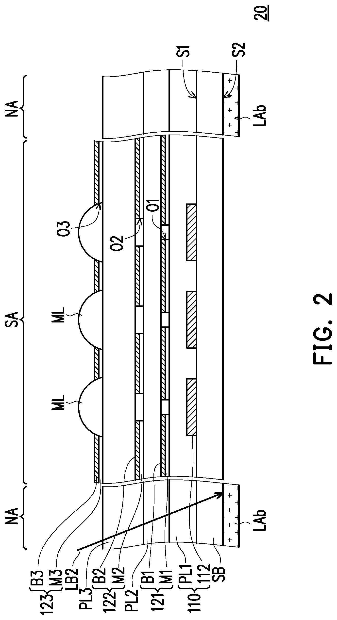 Patent US11781905 Figure 3 – Optical sensing device and electronic apparatus having the same