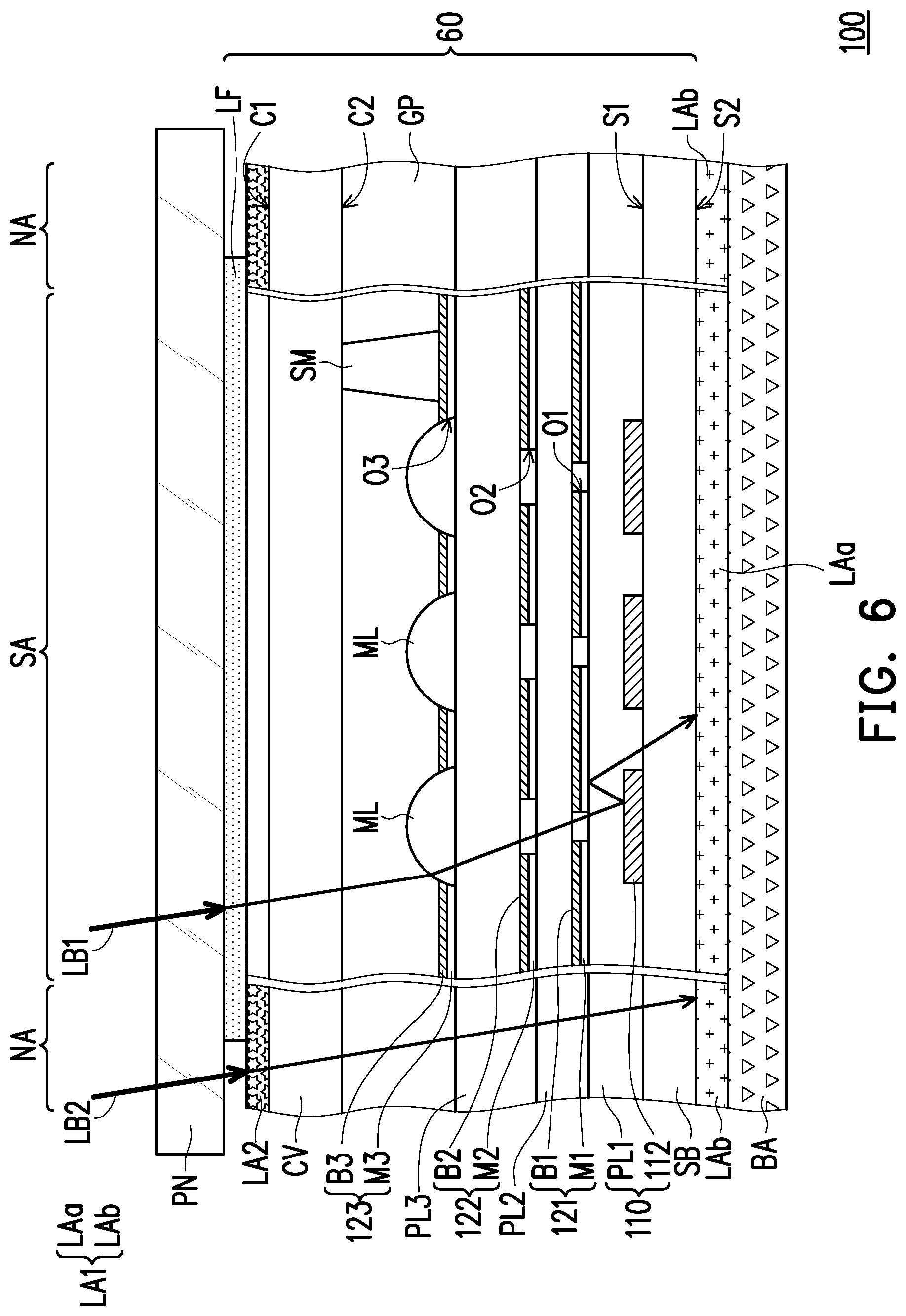 Patent US11781905 Figure 7 – Optical sensing device and electronic apparatus having the same