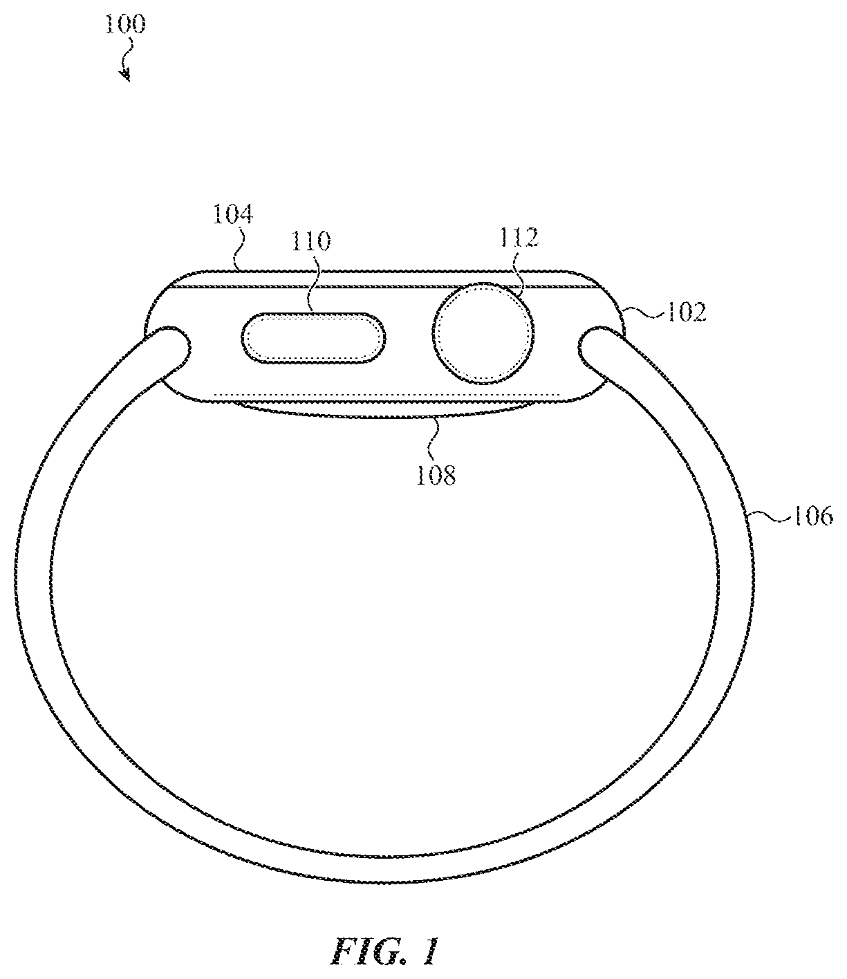 Patent US11781919 Figure 1 – Temperature gradient sensing in portable electronic devices