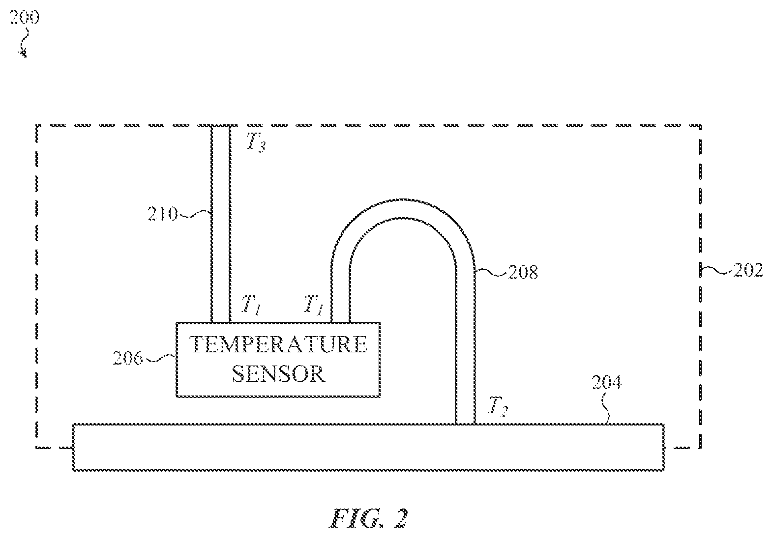 Patent US11781919 Figure 2 – Temperature gradient sensing in portable electronic devices