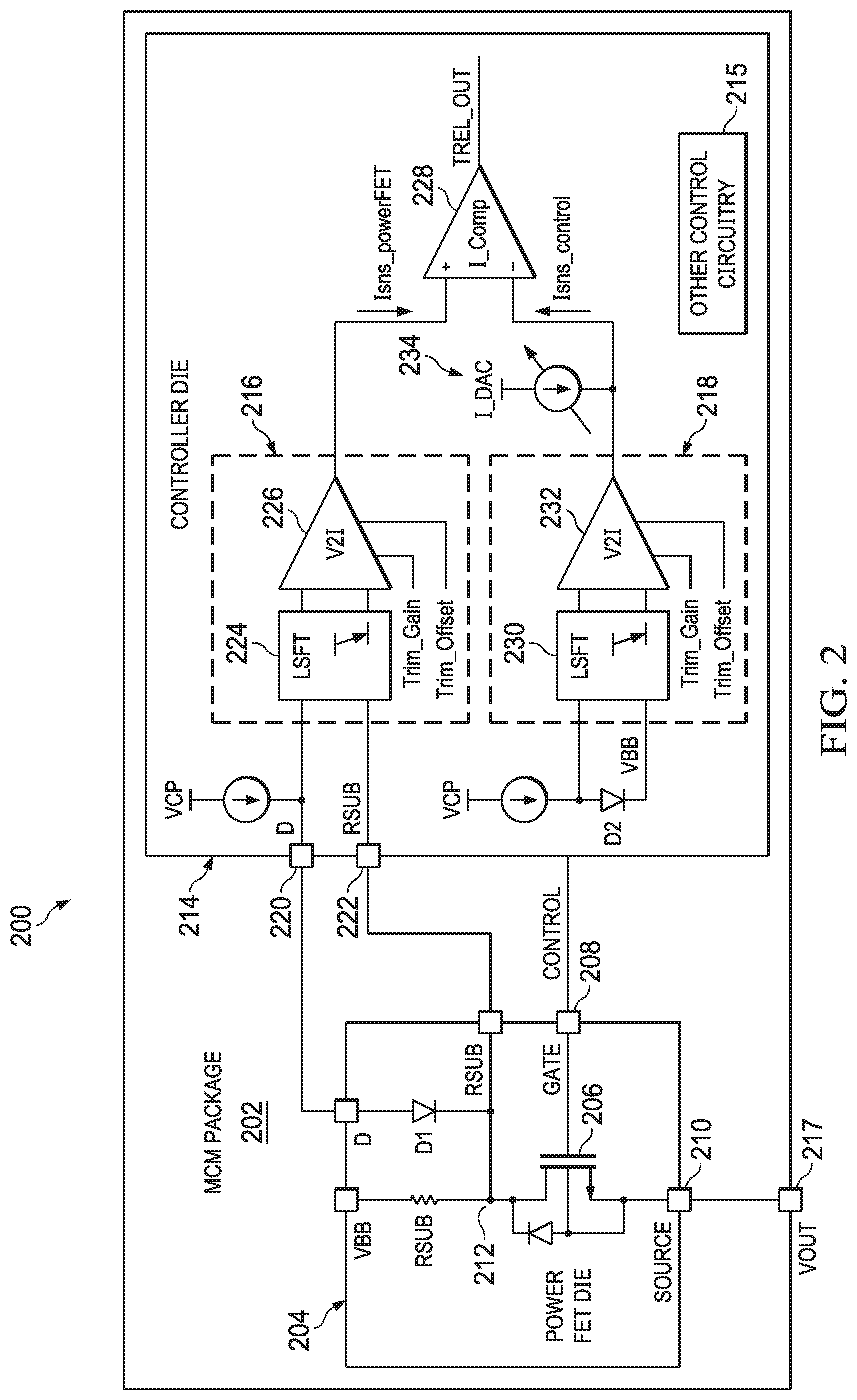 Patent US11781920 Figure 2 – Temperature sensor circuit for relative thermal sensing