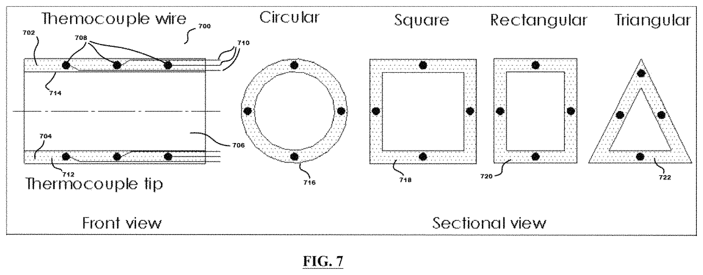 Patent US11781921 Figure 8 – In-contact continuous temperature measurement probe for non-insulated electric-current carrying conductor