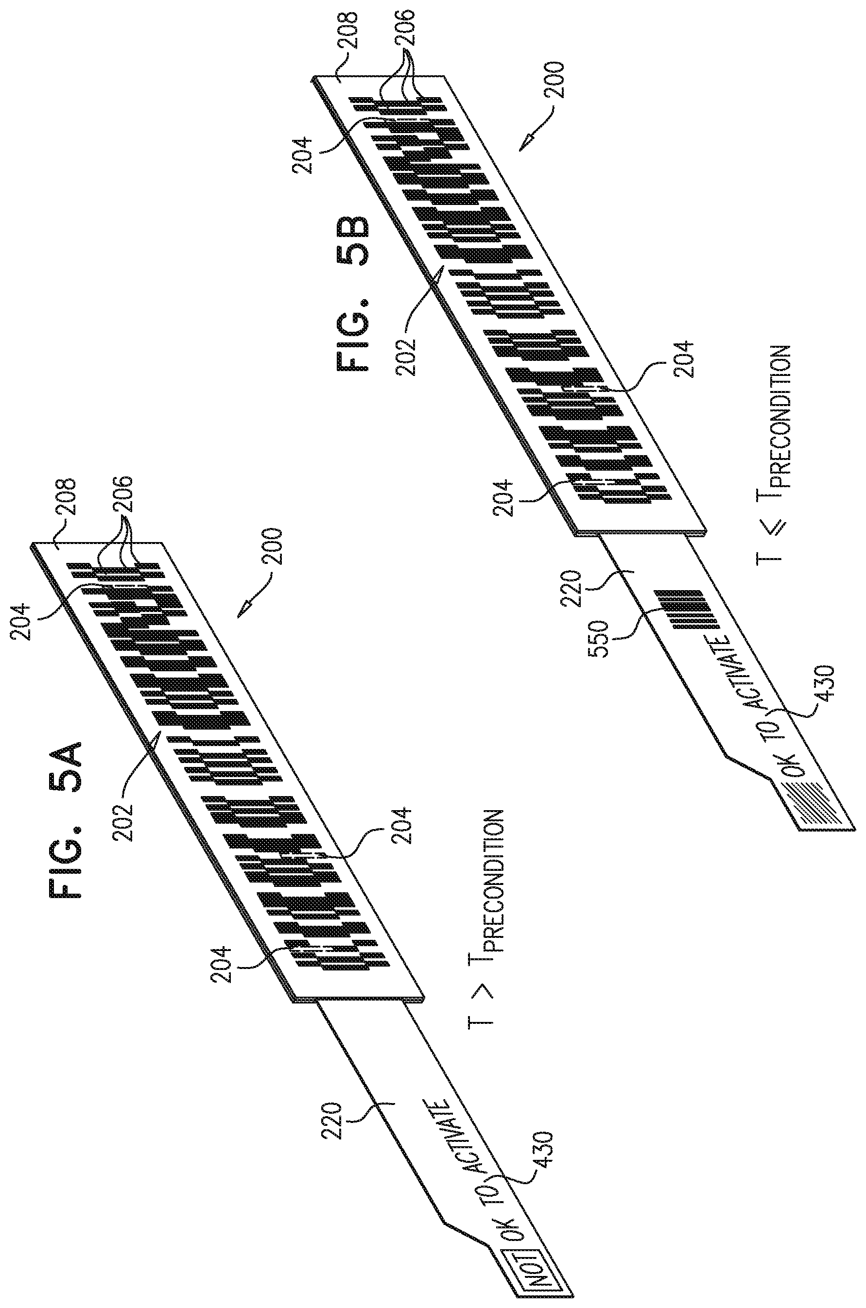 Patent US11781922 Figure 5 – Thermochromic ink indicia for activatable quality labels