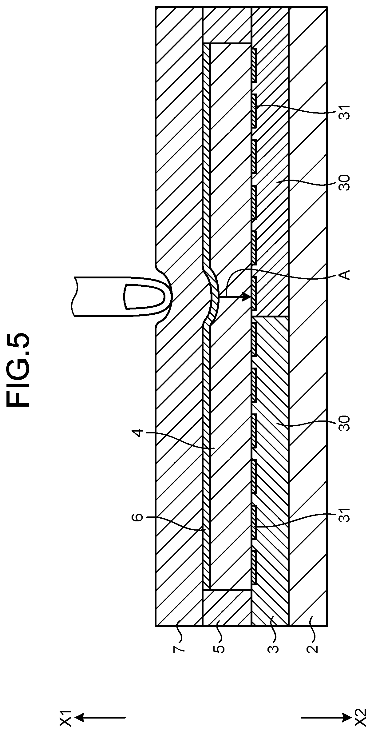 Patent US11781925 Figure 5 – Force sensor including multiple array substrates