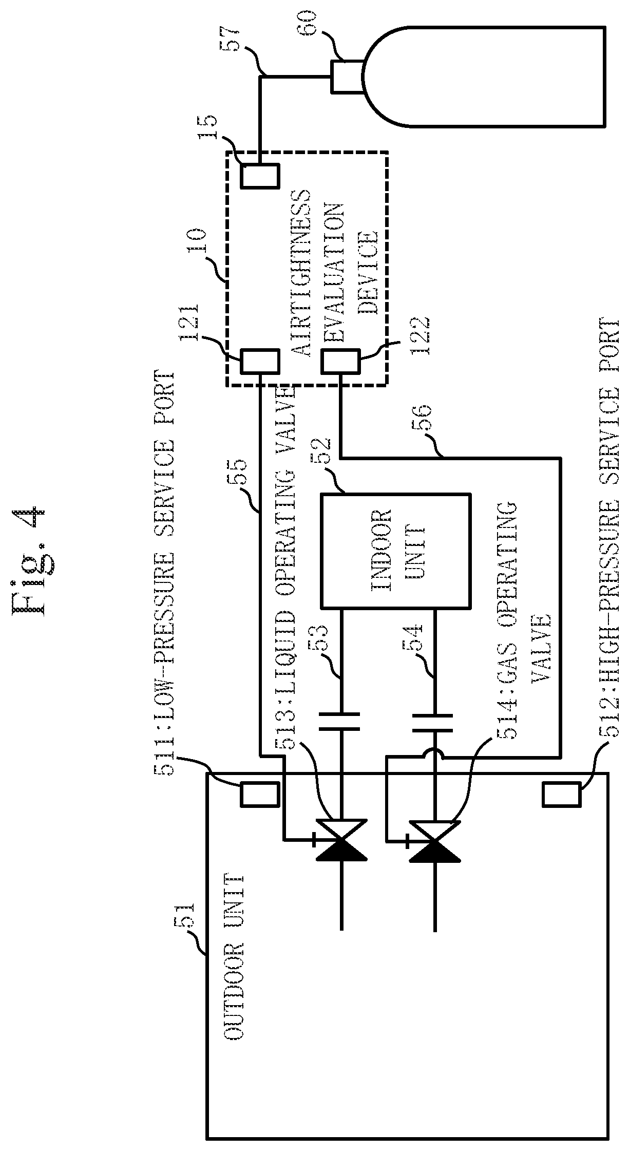 Patent US11781936 Figure 4 – Airtightness evaluation device
