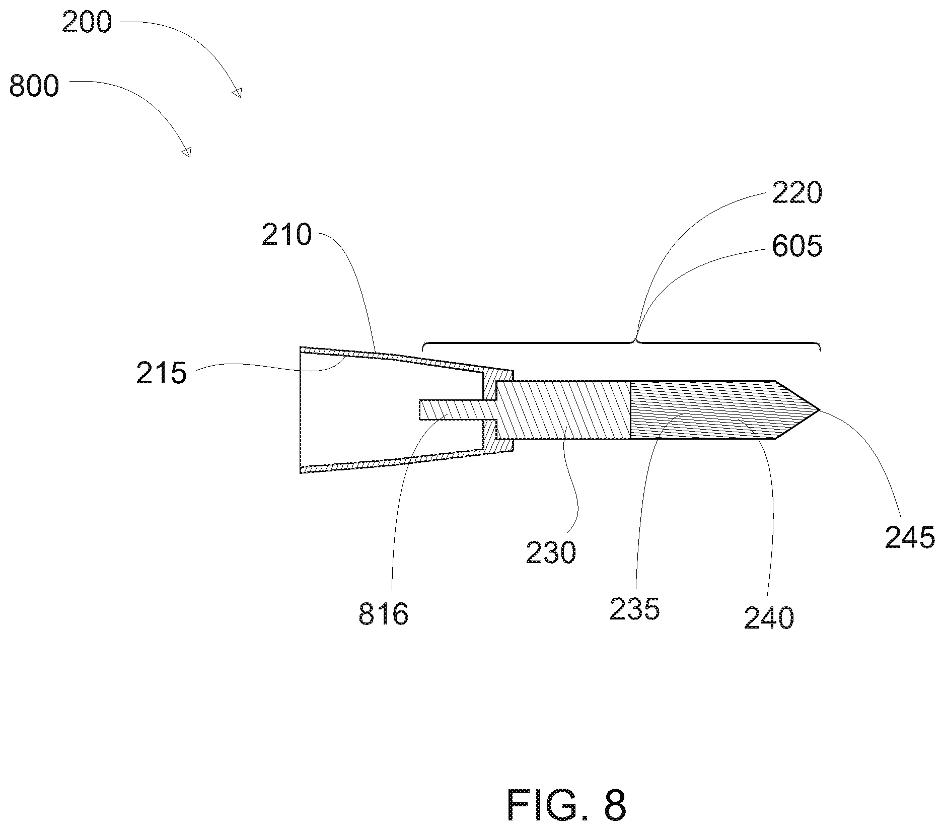Patent US11781953 Figure 8 – Solid phase microextraction device, repository, and manipulator