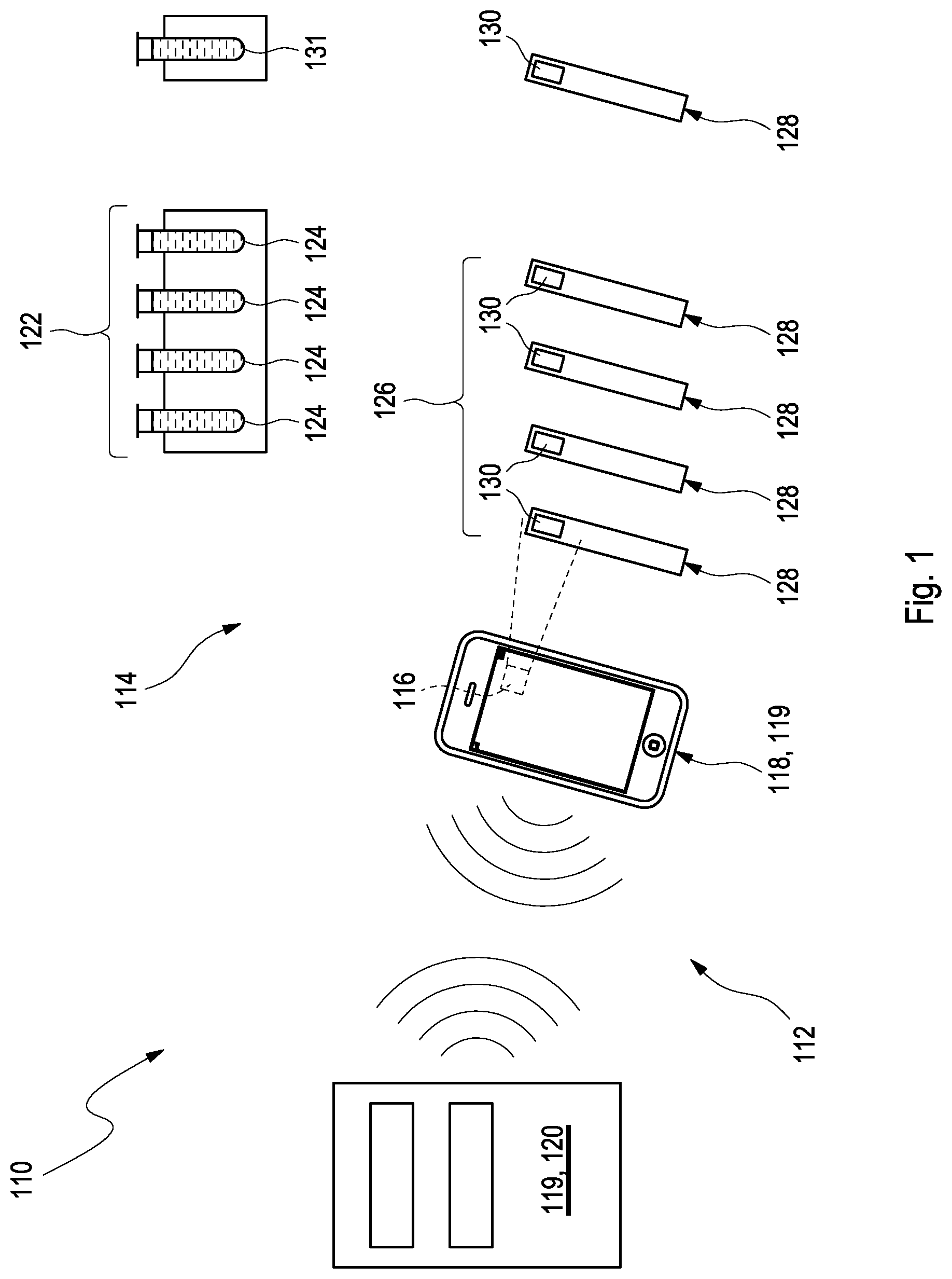 Patent US11781973 Figure 1 – Methods and systems for calibrating and using a camera for detecting an analyte in a sample