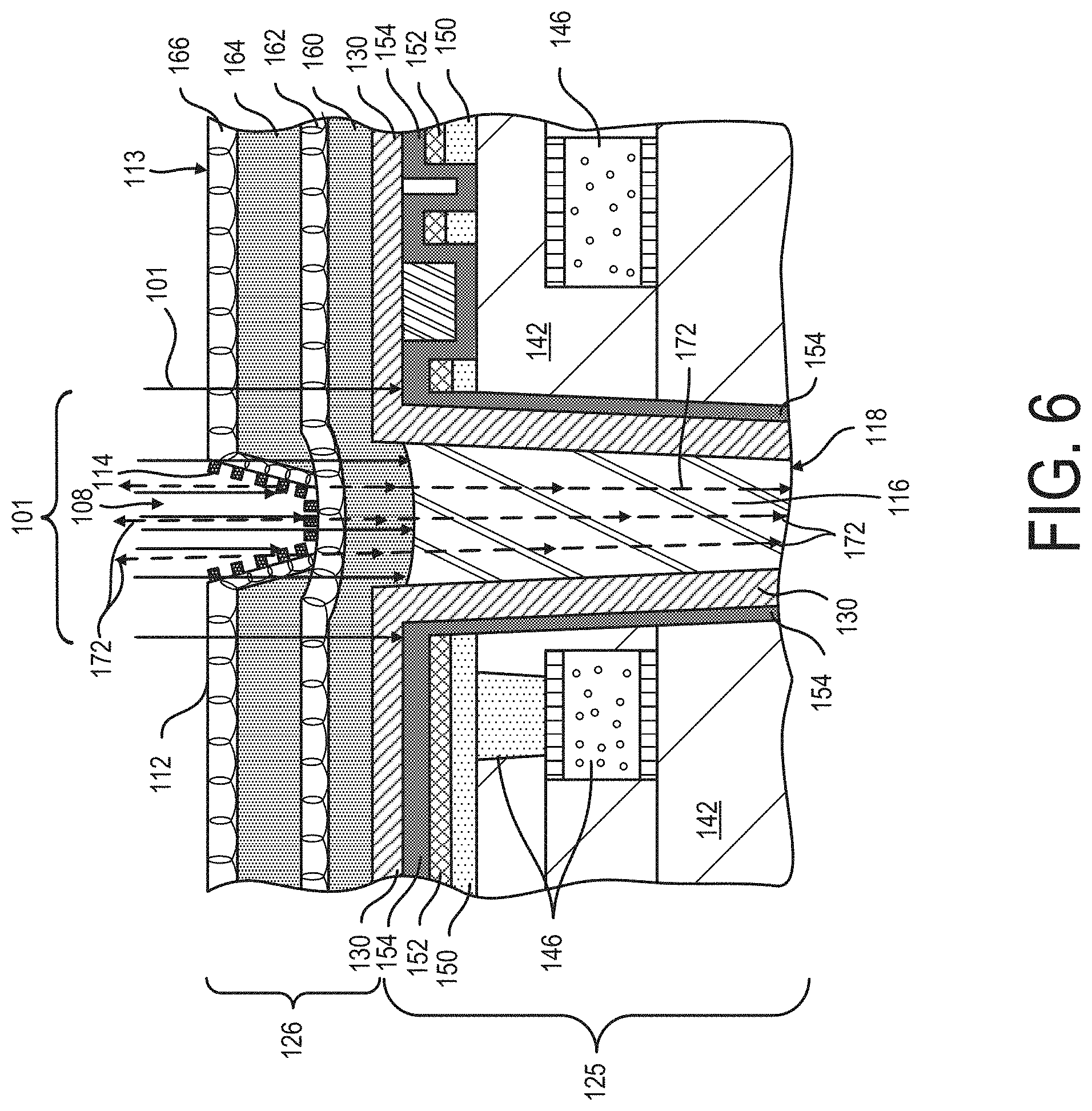 Patent US11781985 Figure 6 – Light detection devices with protective liner and methods related to same
