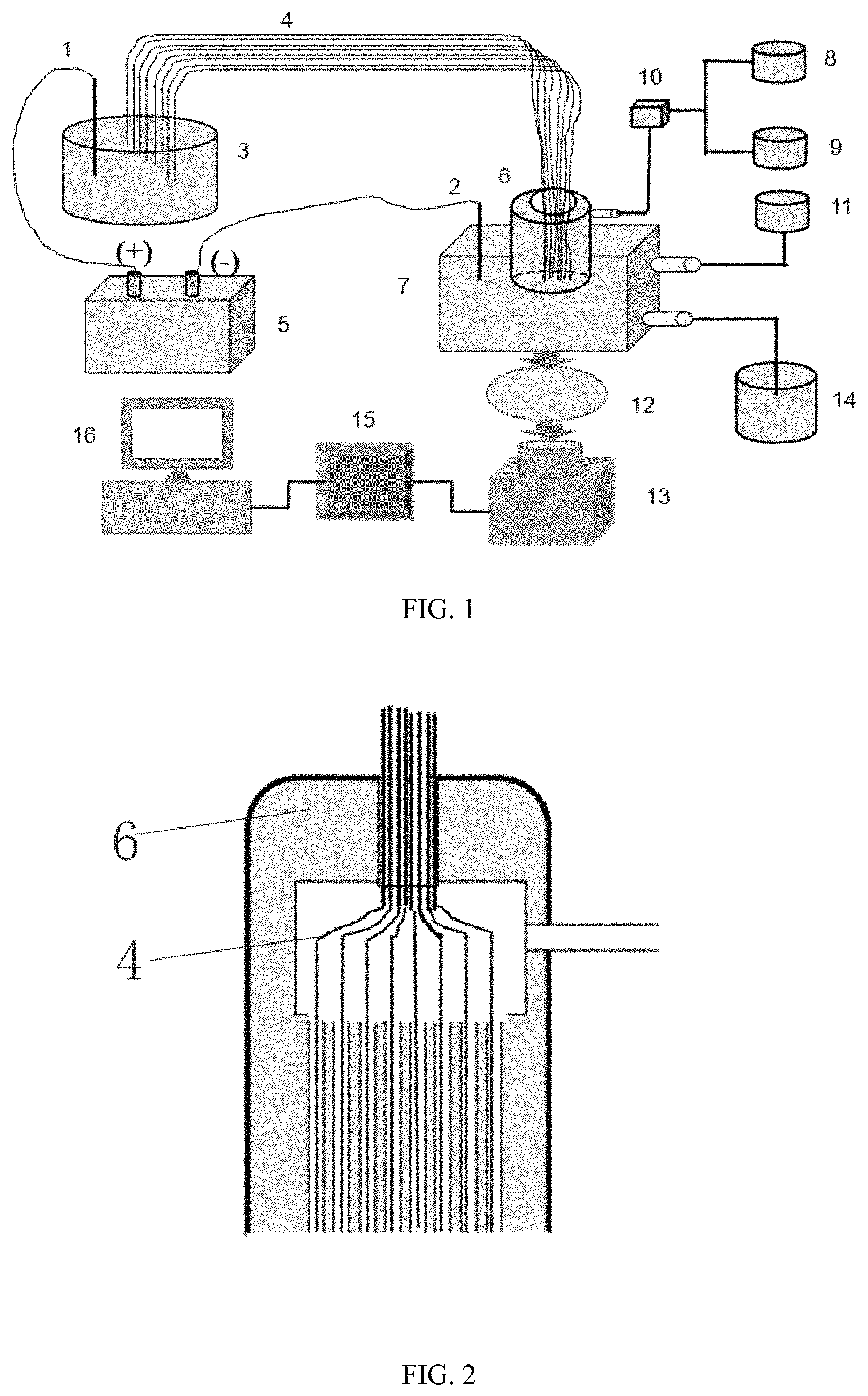 Patent US11782024 Figure 1 – Capillary array electrophoresis-chemiluminescence detection coupled system